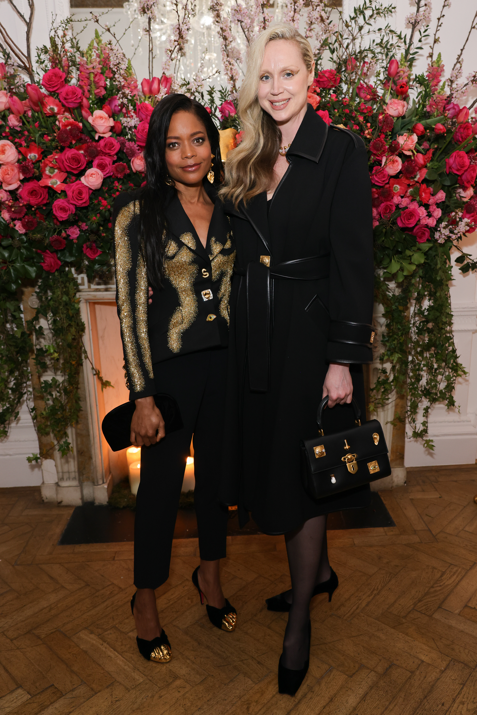 Naomie Harris and Gwendoline Christie at a dinner to celebrate the opening of Schiaparelli on March 21, 2023, in London, England. | Source: Getty Images