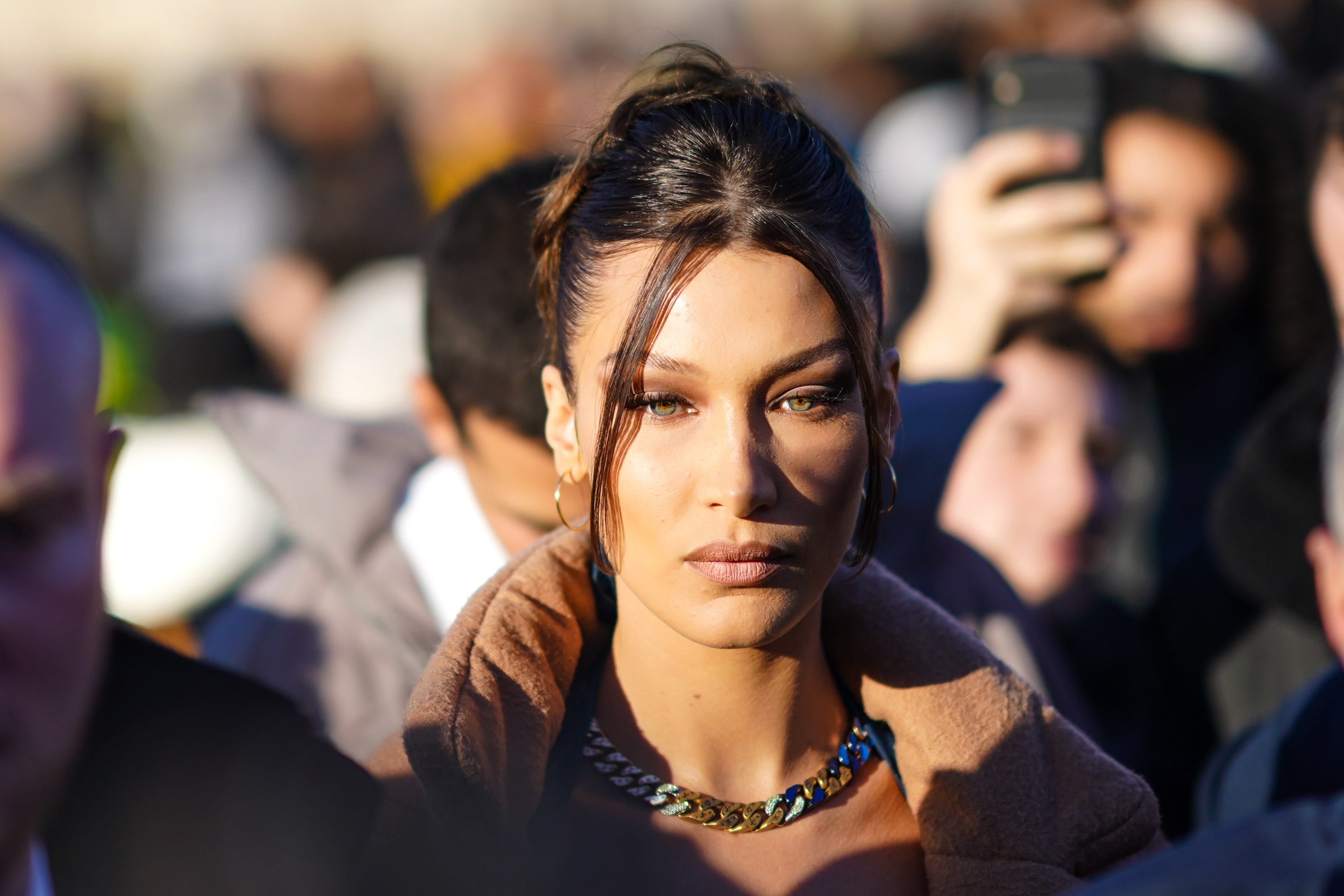 Bella Hadid as seen outside Vuitton during Paris Fashion Week on January 16, 2020 in Paris, France | Source: Getty Images