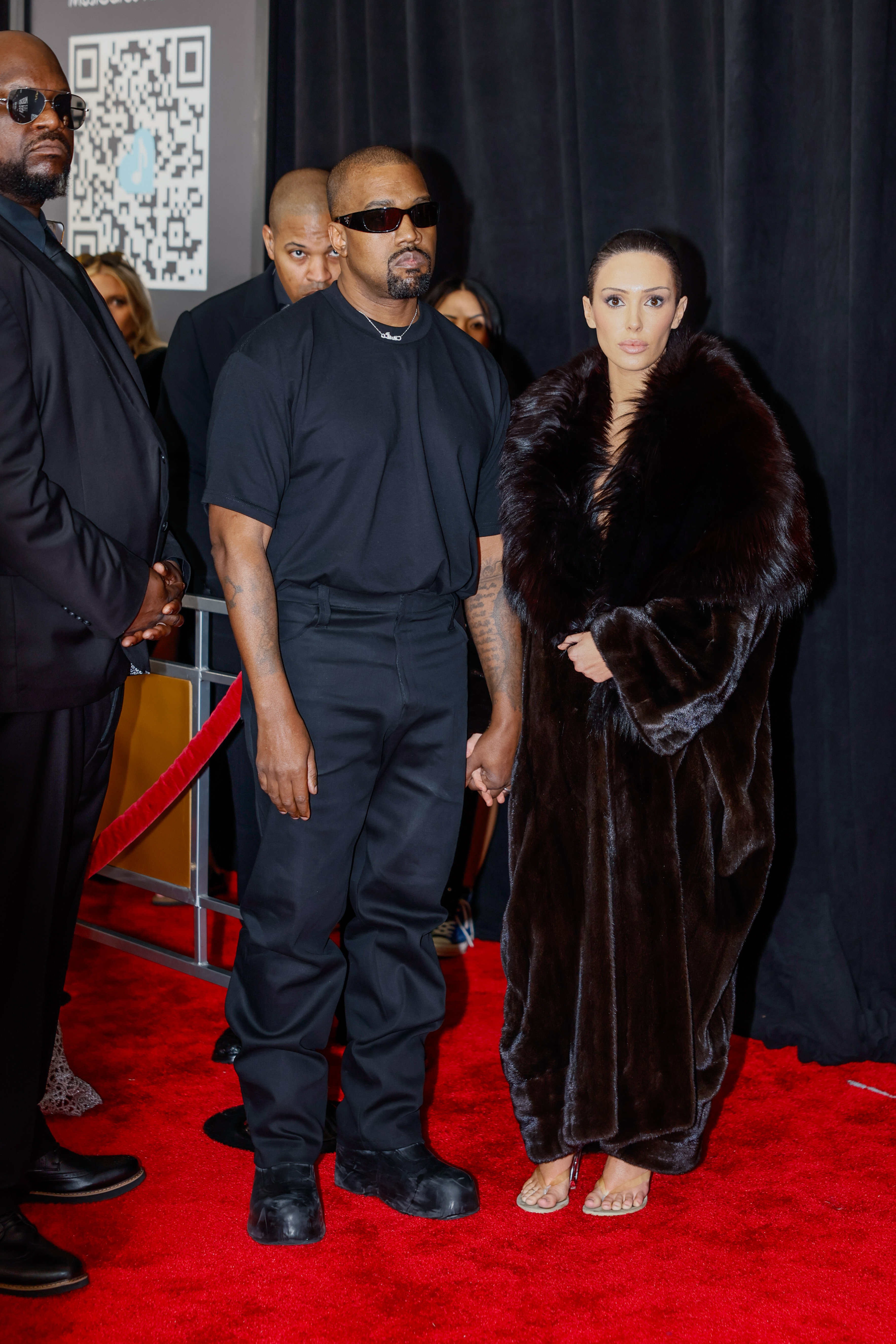 Kanye West and Bianca Censori are pictured attending the 67th Grammys Awards held at the Crypto.com Arena in Los Angeles, California, on Sunday, February 2, 2025 | Source: Getty Images