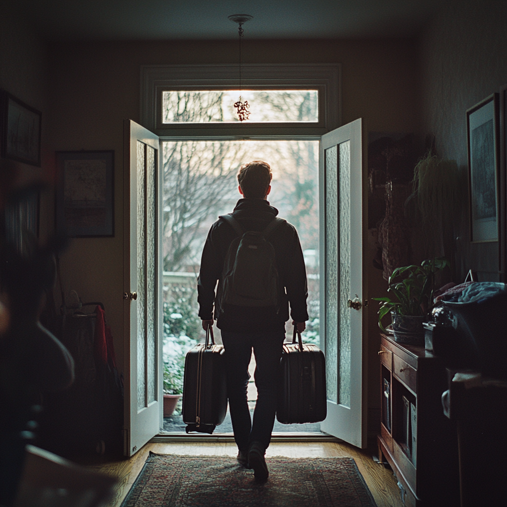 A man leaving for a trip | Source: Midjourney