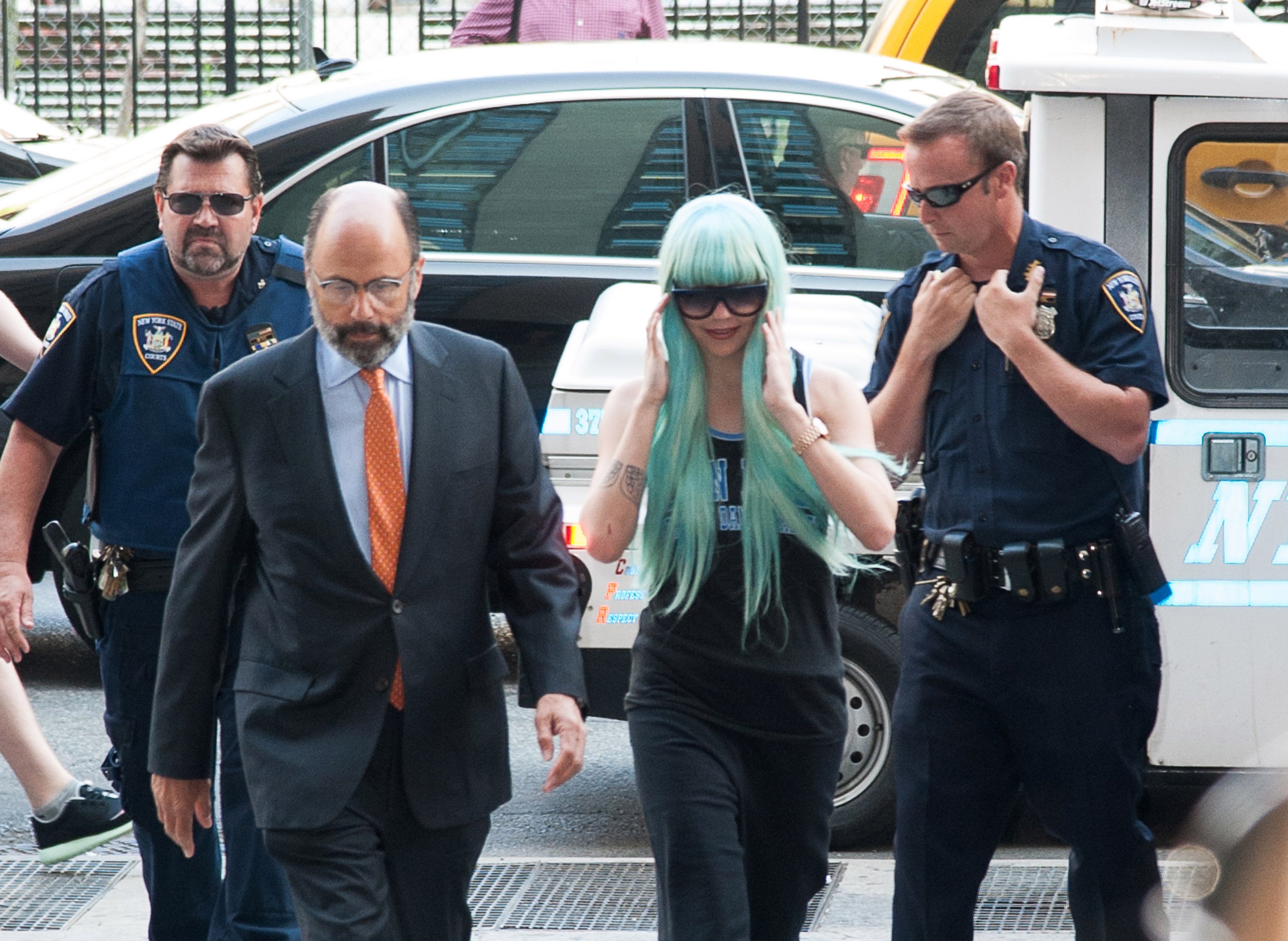 Amanda Bynes à la cour criminelle de Manhattan le 9 juillet 2013. | Source : Getty Images