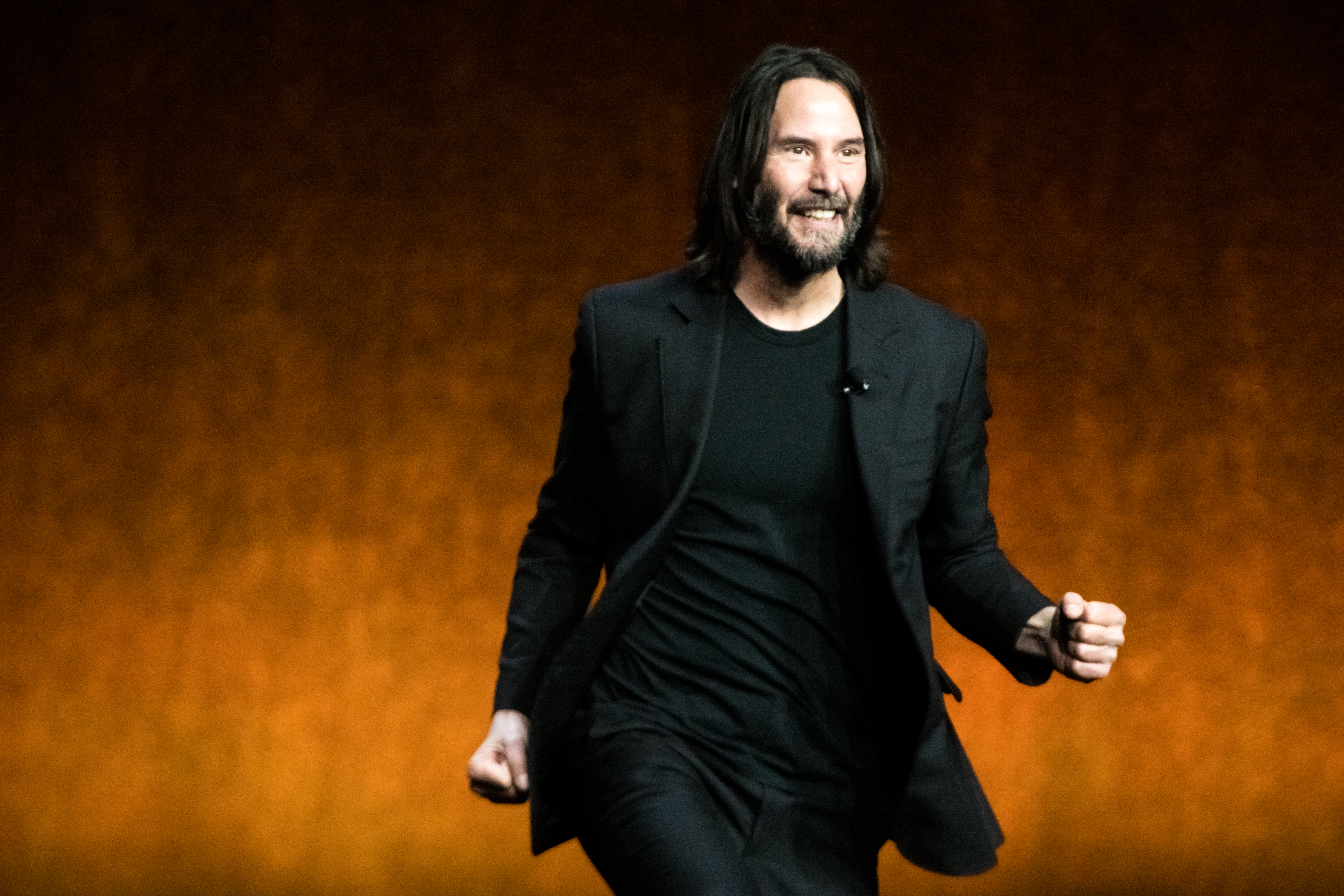 Keanu Reeves presents the movie "John Wick: Chapter 4" during Lionsgate exclusive presentation in Las Vegas, Nevada, on April 28, 2022. | Source: Getty Images