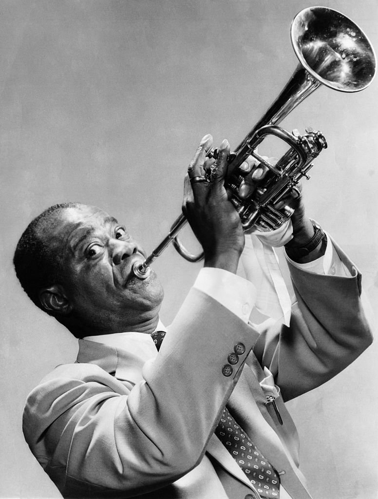 Louis Armstrong Playing the Trumpet,  January 01, 1940| Photo: Getty Images