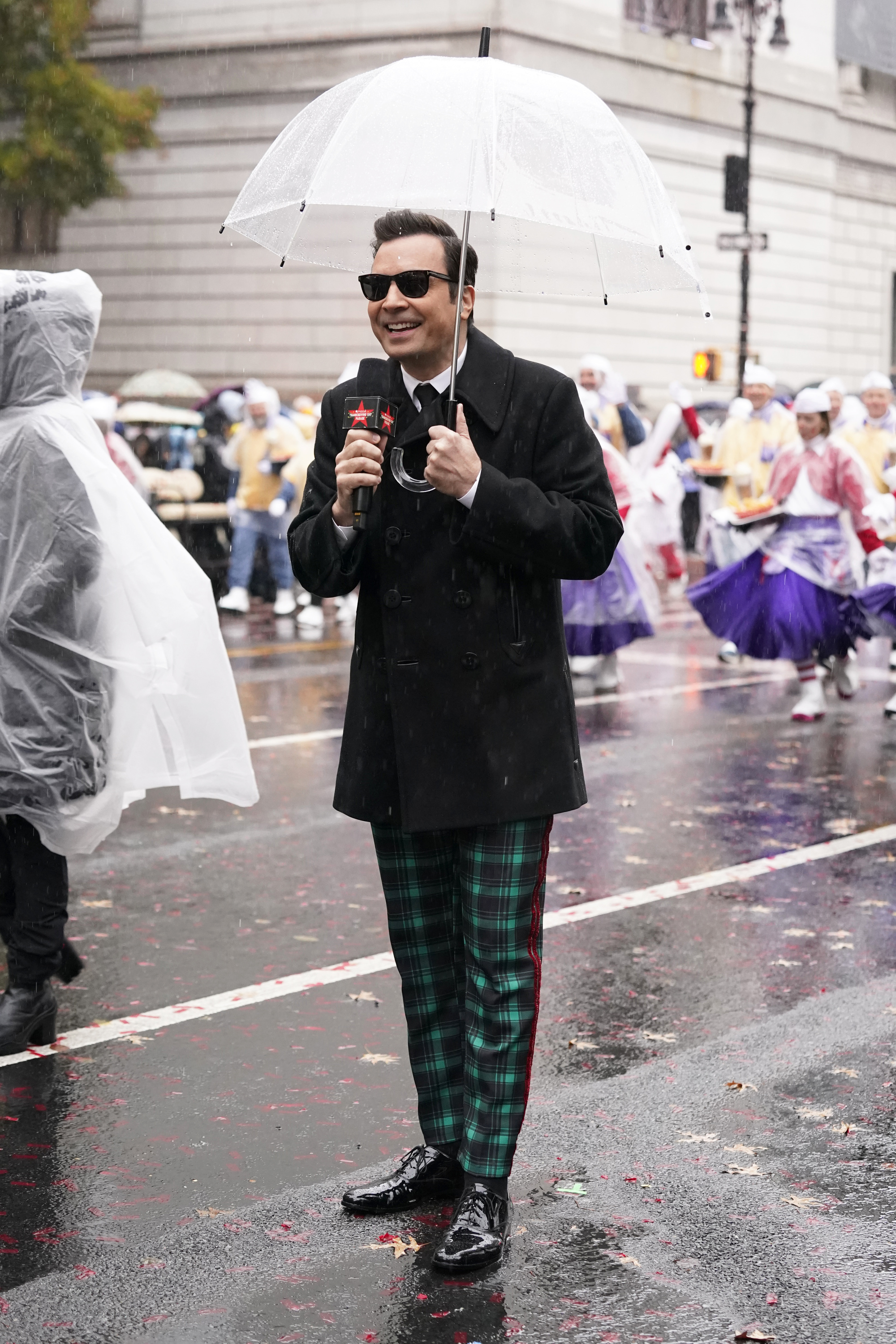 Jimmy Fallon at the 98th Macy's Thanksgiving Day Parade on November 28, 2024 | Source: Getty Images