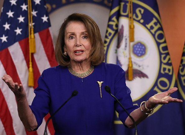 Speaker Nancy Pelosi holds a Press Conference at Washington, DC | Photo: Getty Images