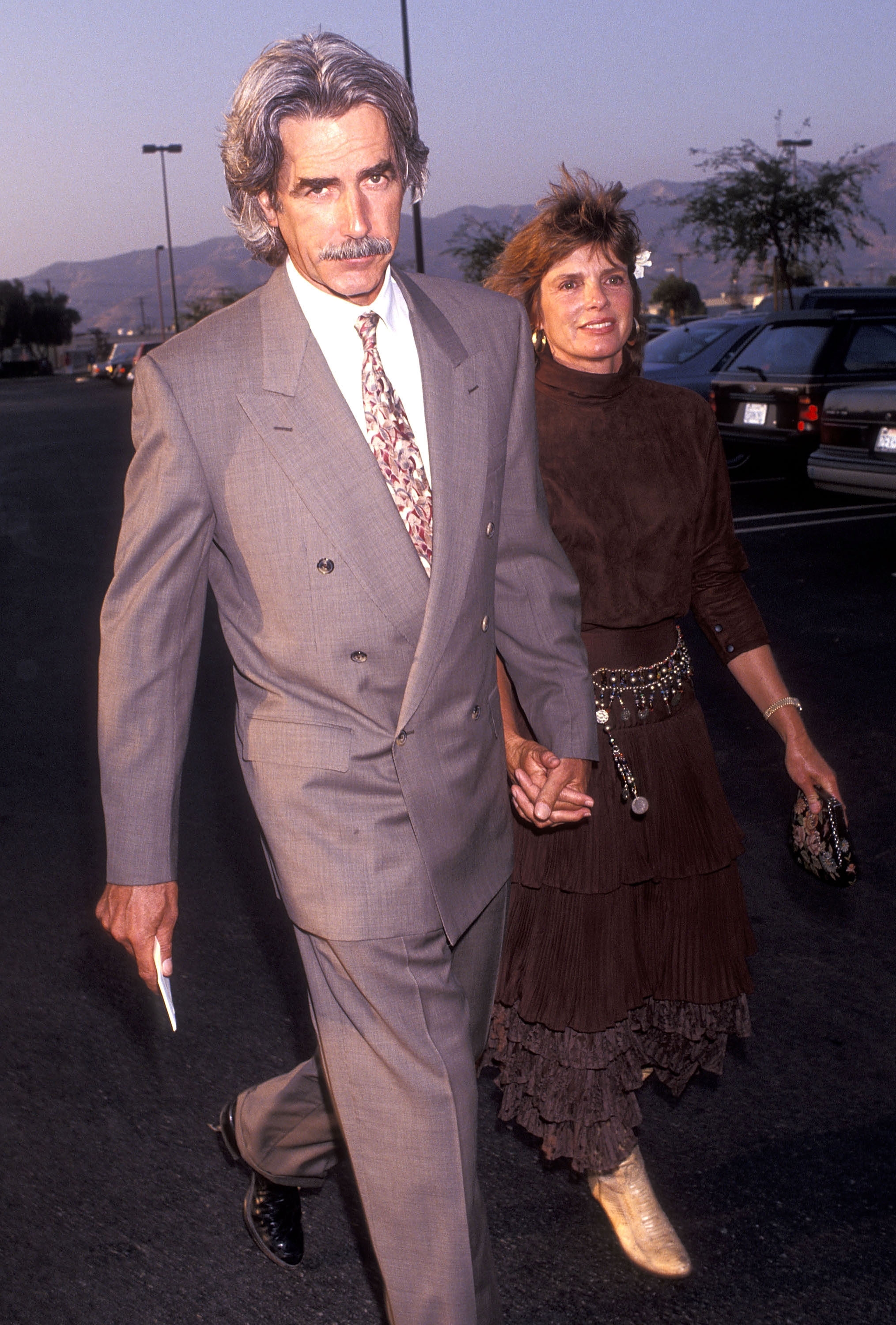 Sam Elliott and Katharine Ross at the Motion Picture & Television Fund's Ninth Annual Golden Boot Awards on August 17, 1991, in California.  │ Source: Getty Images