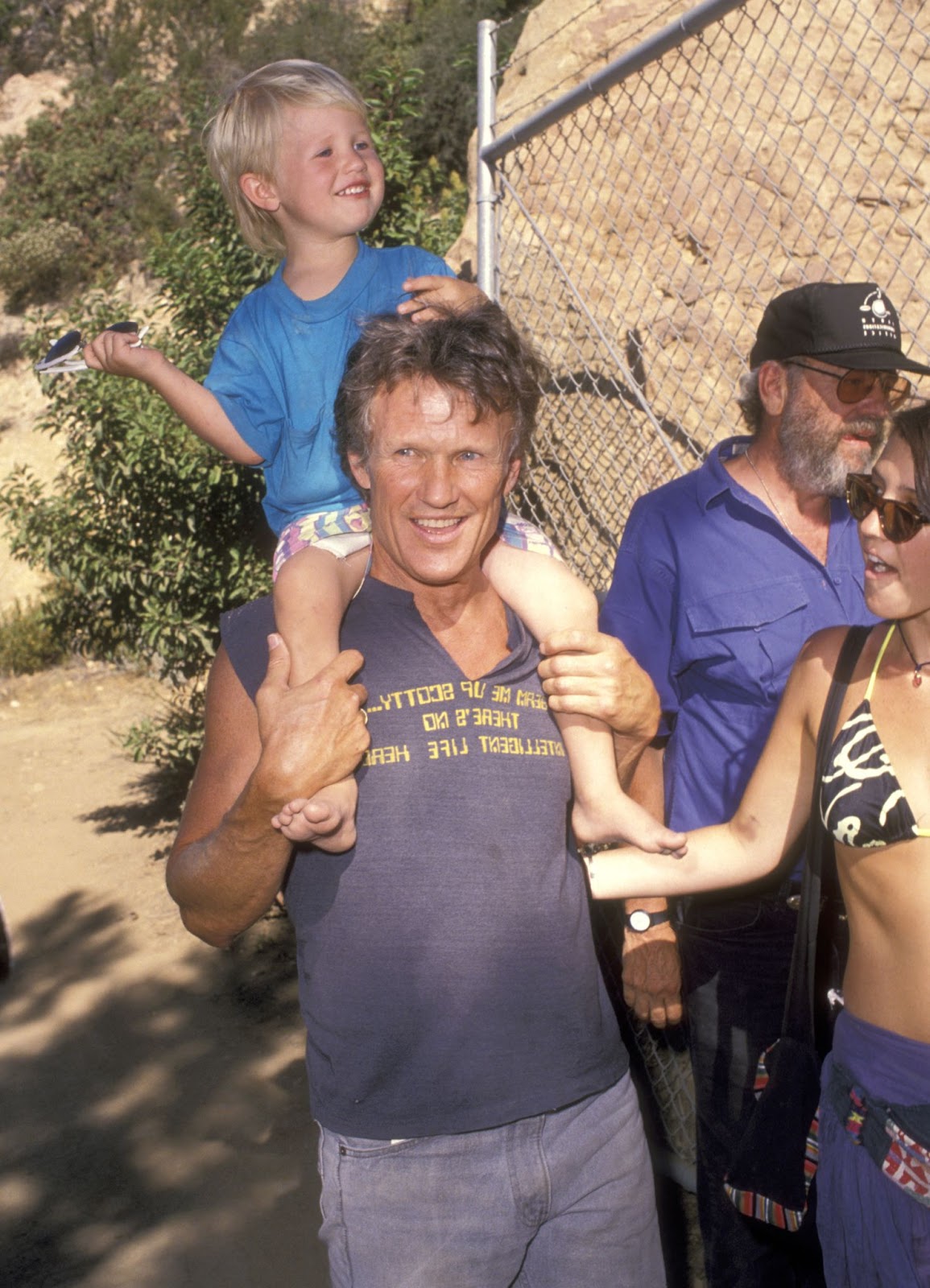 Kris and son Johnny Kristofferson at the Second Annual Earth Communications Office Conference on June 24, 1990, in Malibu, California. | Source: Getty Images