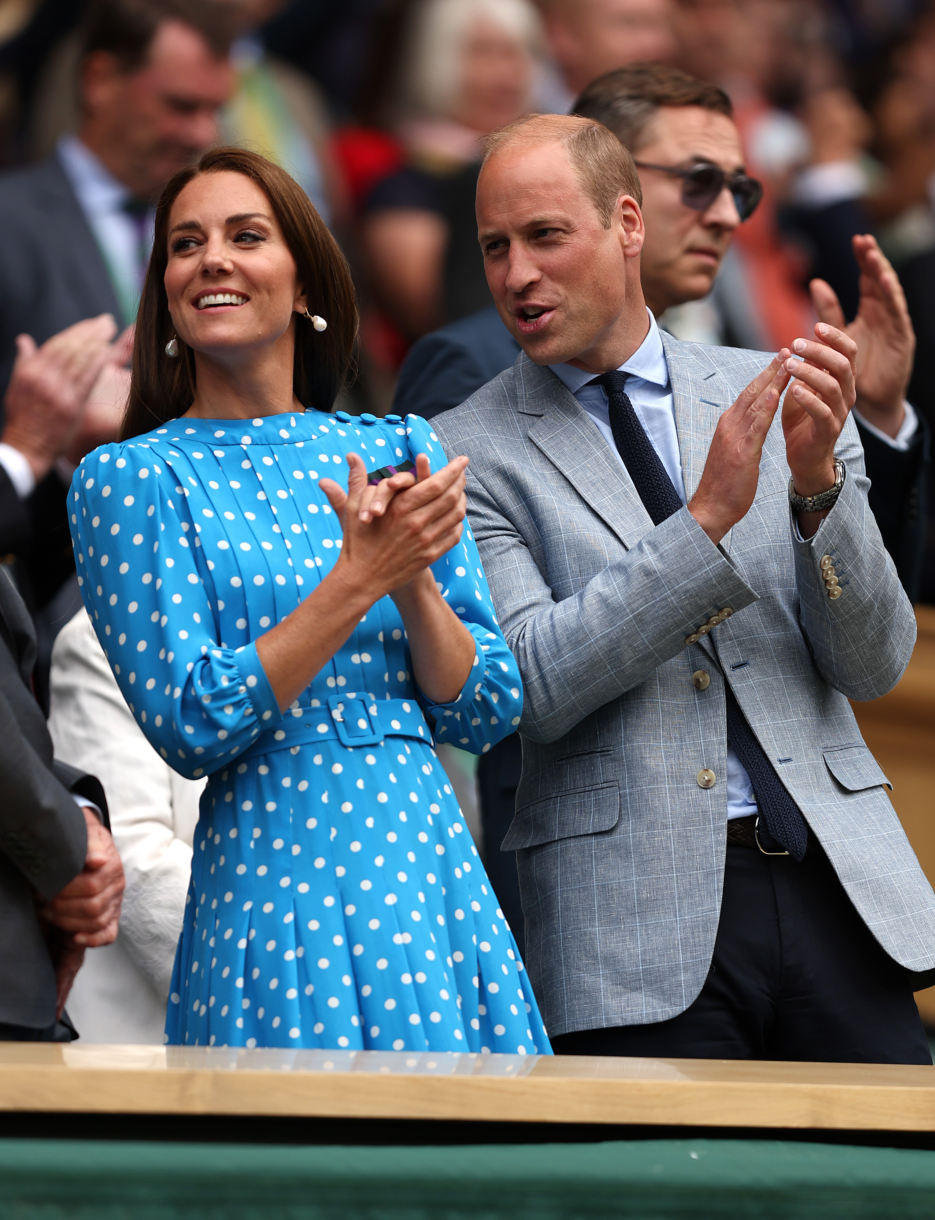 Catherine, Princess of Wales, and William, Prince of Wales, on match on day nine of The Wimbledon Championships 2022 at the All England Lawn Tennis and Croquet Club on July 5 in London. | Source: Getty Images