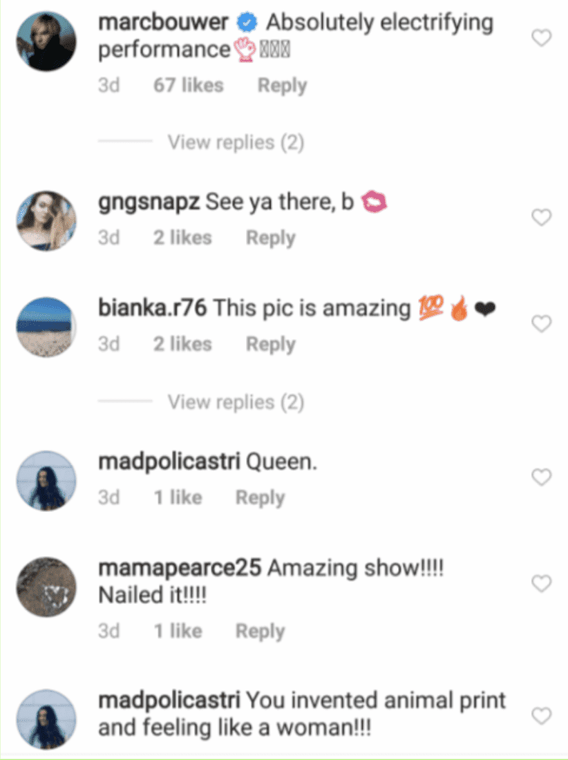 Followers of Shania Twain comment on her Instagram update. | Source: Instagram/shaniatwain