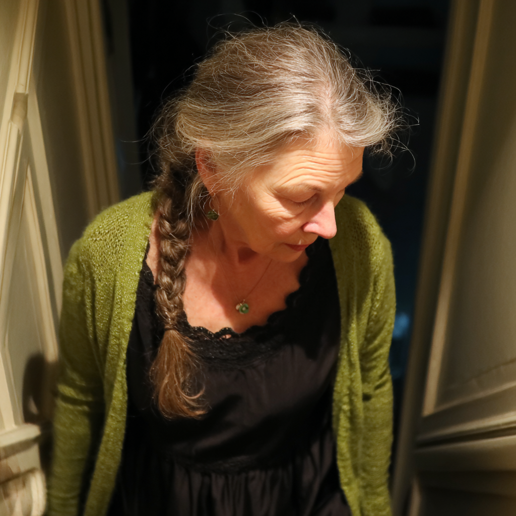 A woman walking up a staircase | Source: Midjourney