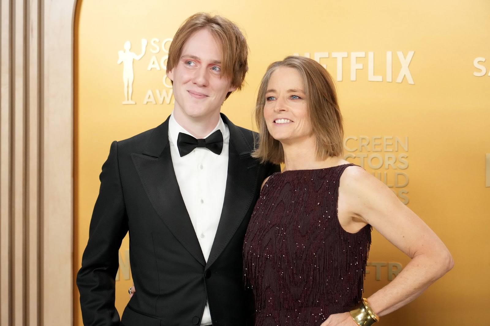 Charlie and Jodie Foster posing together at the Screen Actors Guild Awards | Source: Getty Images