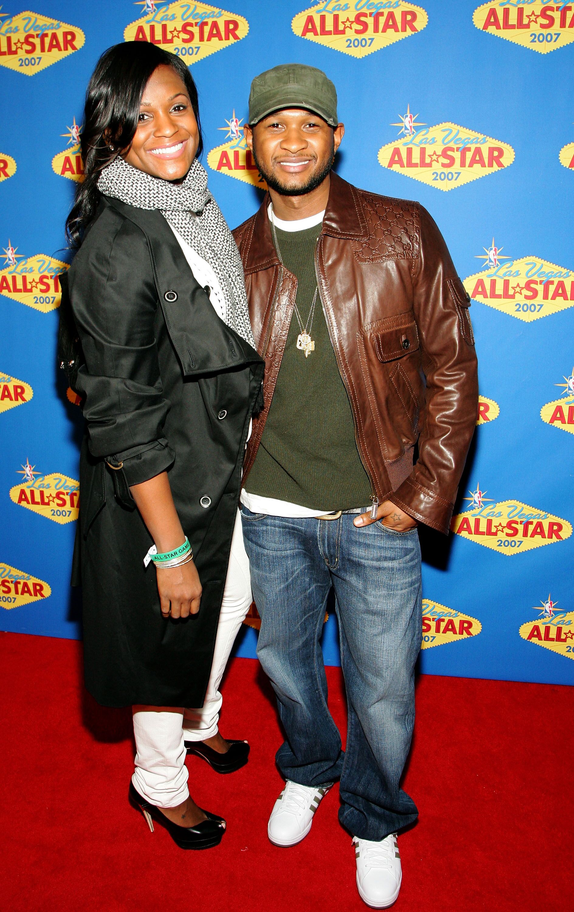 Usher and Tameka Foster at the 2007 NBA All-Star Game in Las Vegas in 2007 | Source: Getty Images