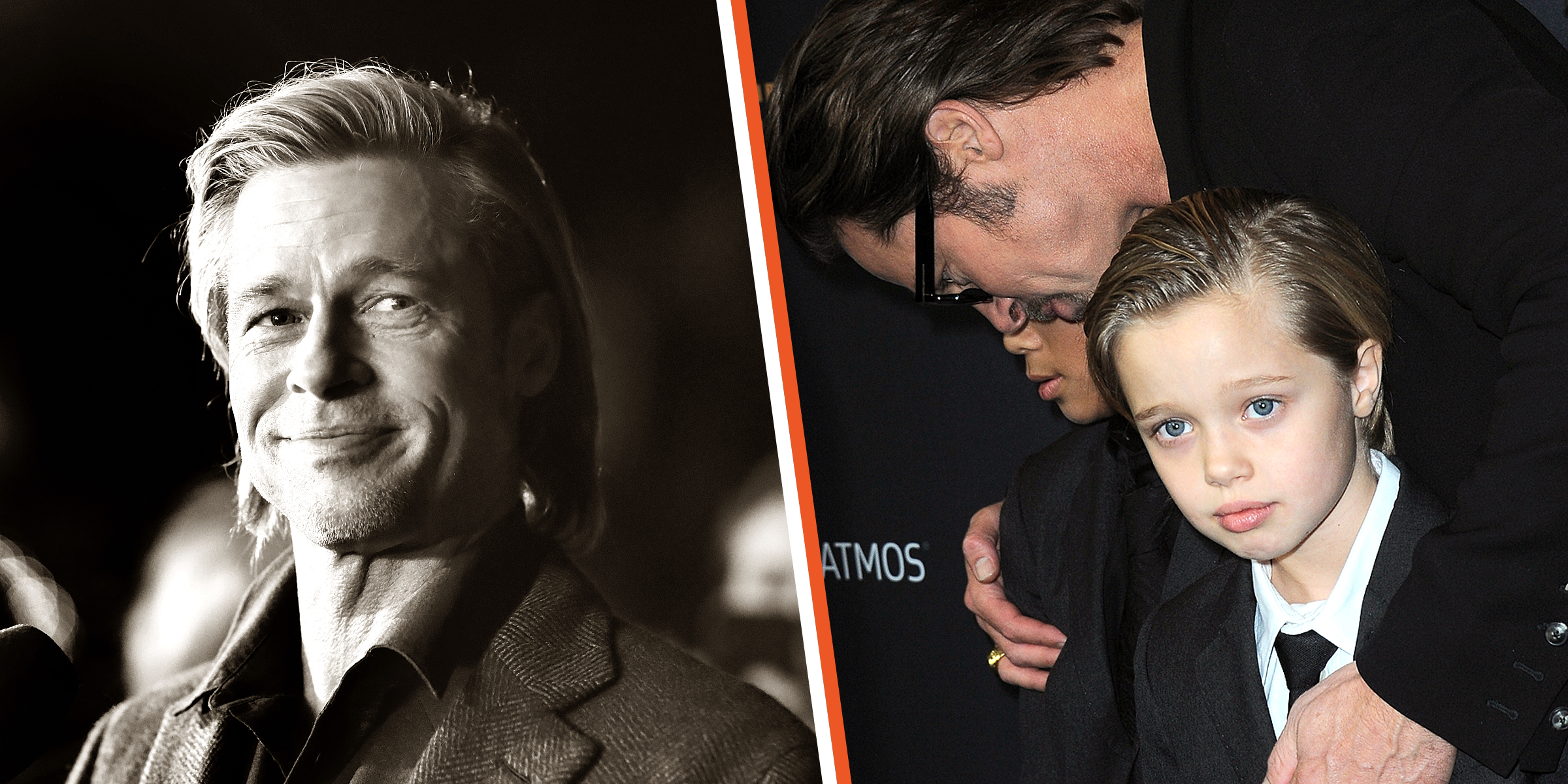 Brad Pitt | Brad Pitt and his children Shiloh and Pax | Source: Getty Images