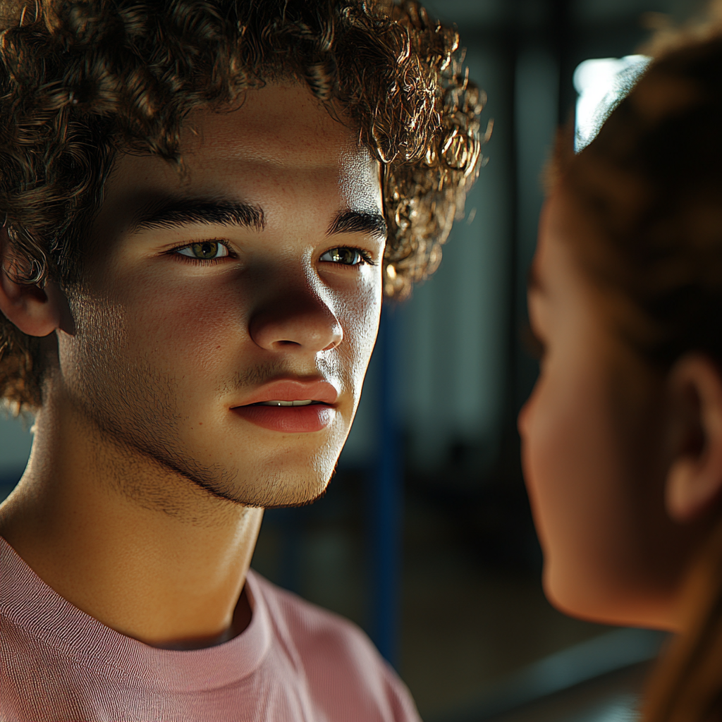 A boy talking to a girl | Source: Midjourney