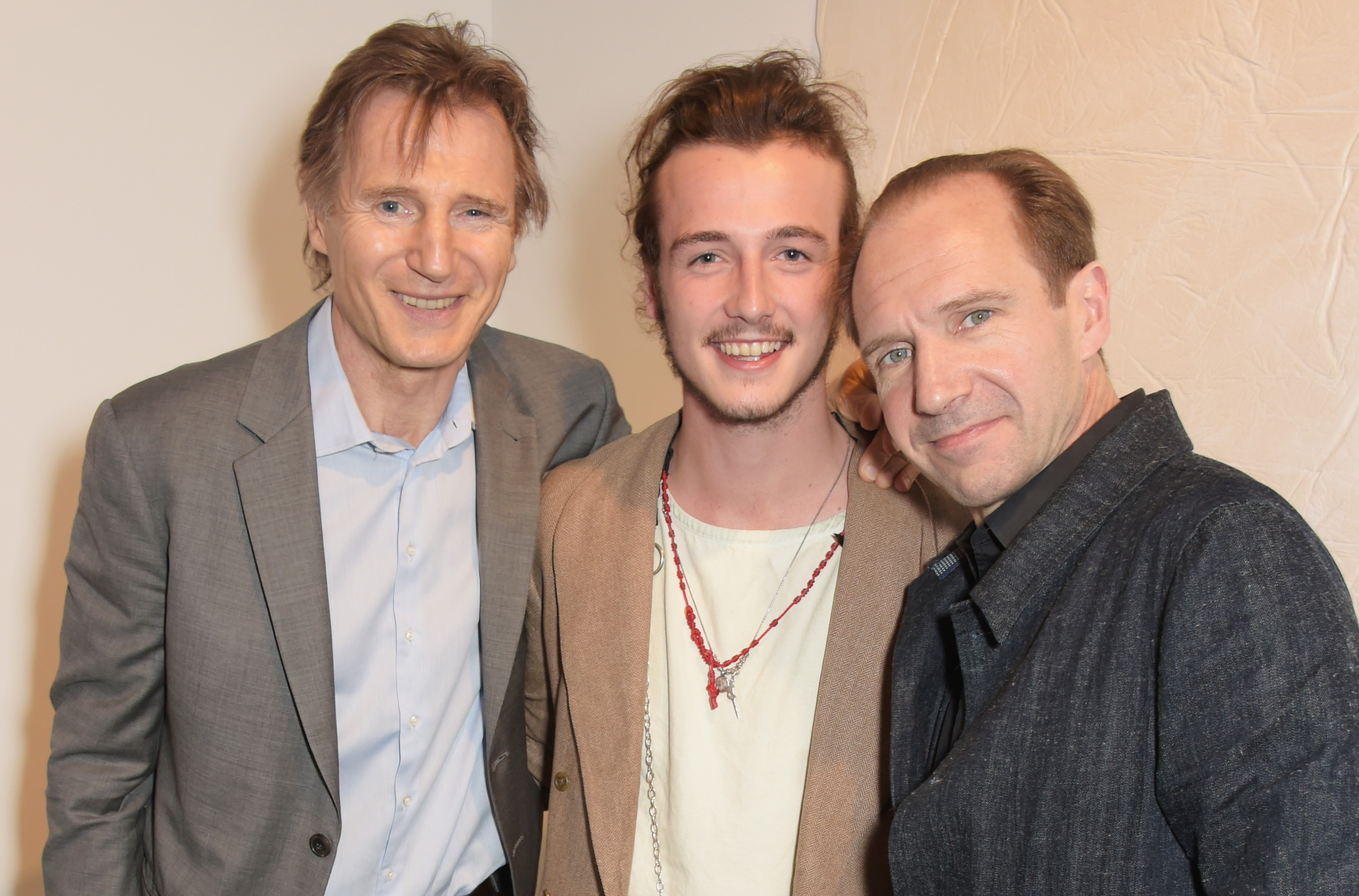 Liam Neeson, Micheal Neeson, and Ralph Fiennes on June 2, 2015 in London, England | Source: Getty Images