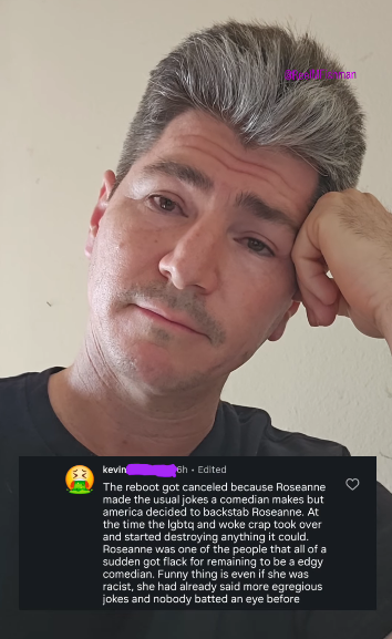 The actor couldn't stay quiet anymore about the issue that got the "Roseanne" reboot cancelled. Here's how he looks lately in a video posted on August 10, 2026. | Source: Instagram/reelmfishman