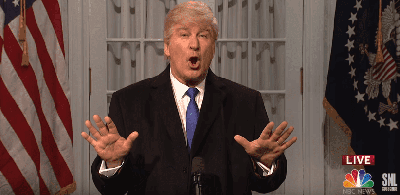 Alec Baldwin portraying President Donald Trump on "Saturday Night Live" | Photo: "Saturday Night Live"