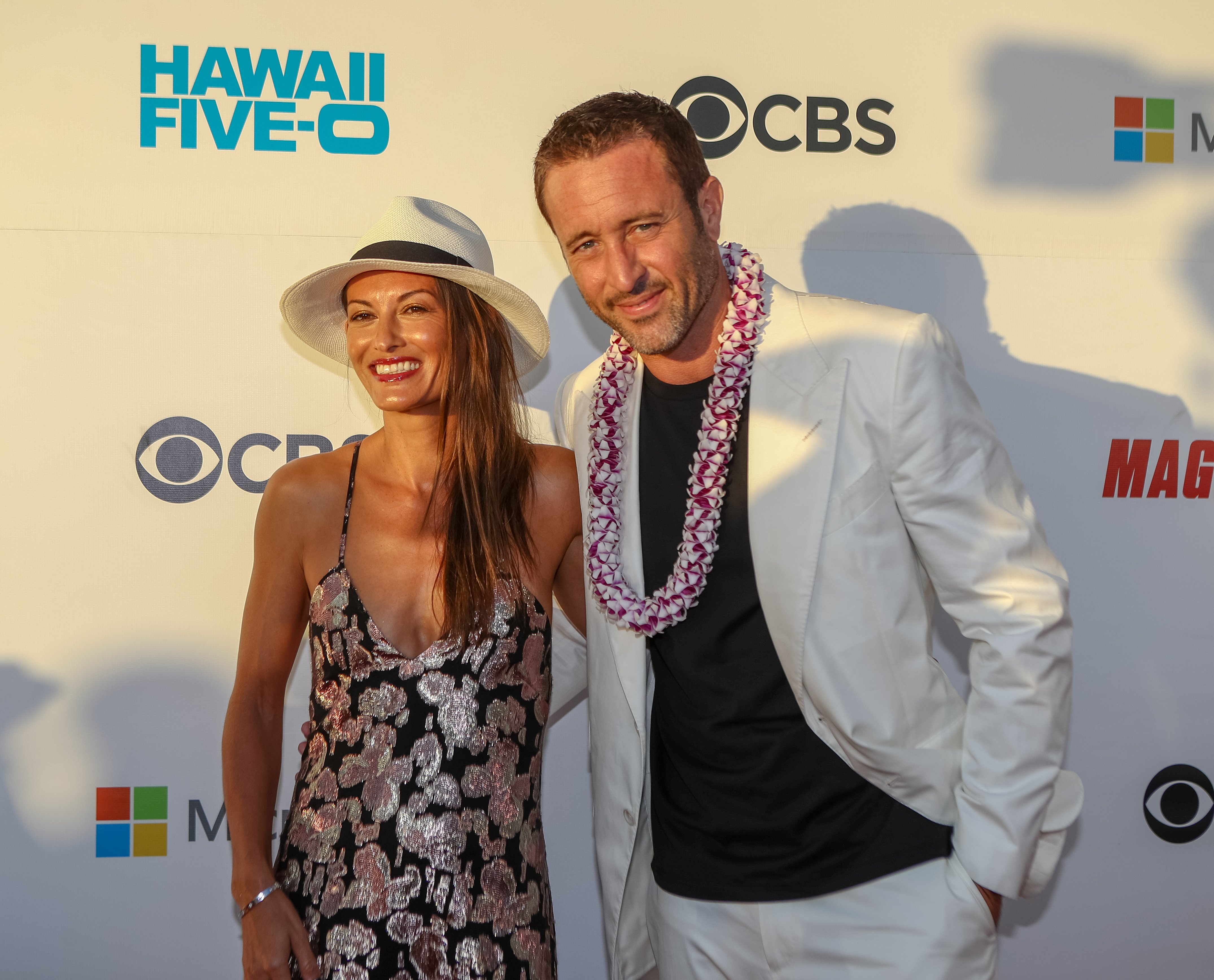 Alex O’Loughlin and wife Malia Jones at the Sunset On The Beach for the 50tj anniversaries of “Hawaii Five-O”on September 16, 2018 | Source: Getty Images