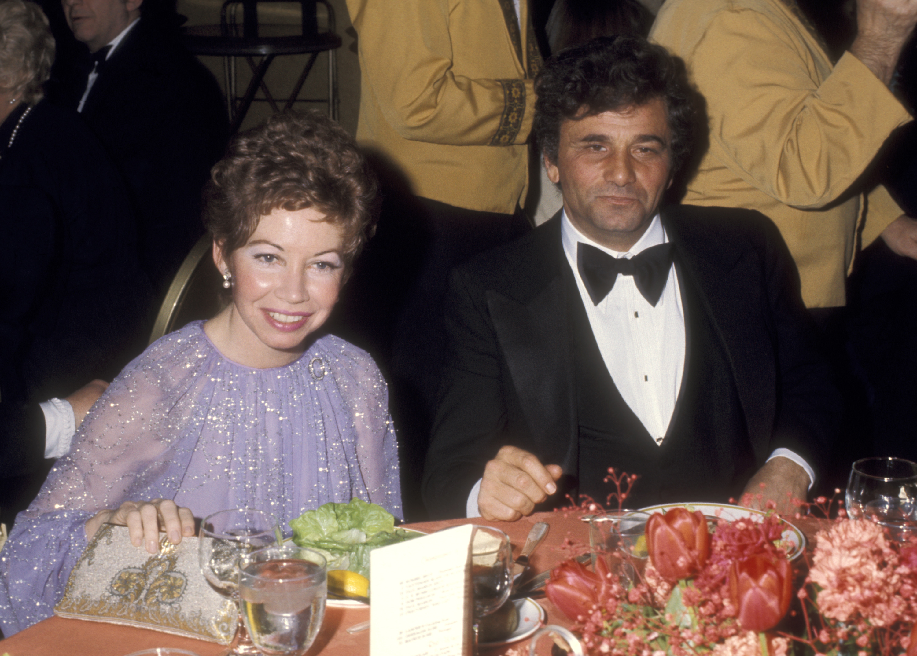 Peter Falk and Alice Mayo during the Third Annual American Film Institute Lifetime Achievement Awards Honoring Orson Welles on February 9, 1975, at the Century Plaza Hotel in Century City, California. | Source: Getty Images