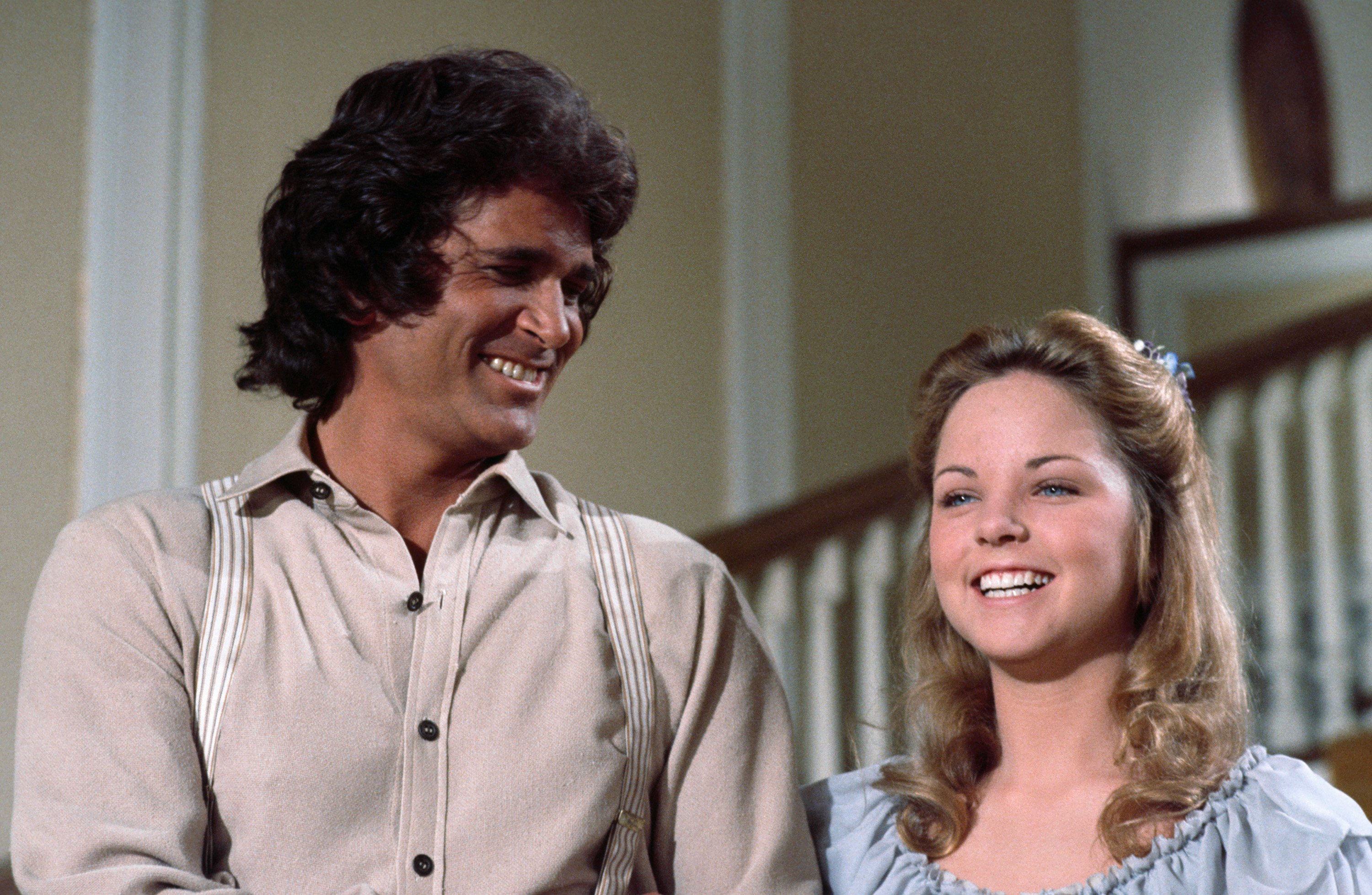 Melissa Sue Anderson as Mary Ingalls, Michael Landon as Charles Ingalls on "Little House on the Prairie," on September 19 1977. | Source: Getty Images