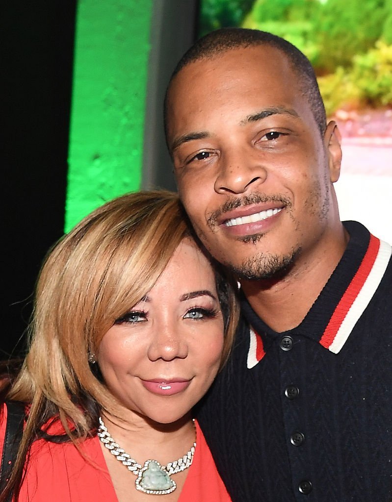   Tip "T.I" Harris and Tameka "Tiny" Harris attend "The Grand Hustle" Exclusive Viewing Party at The Gathering Spot | Photo: Getty Images