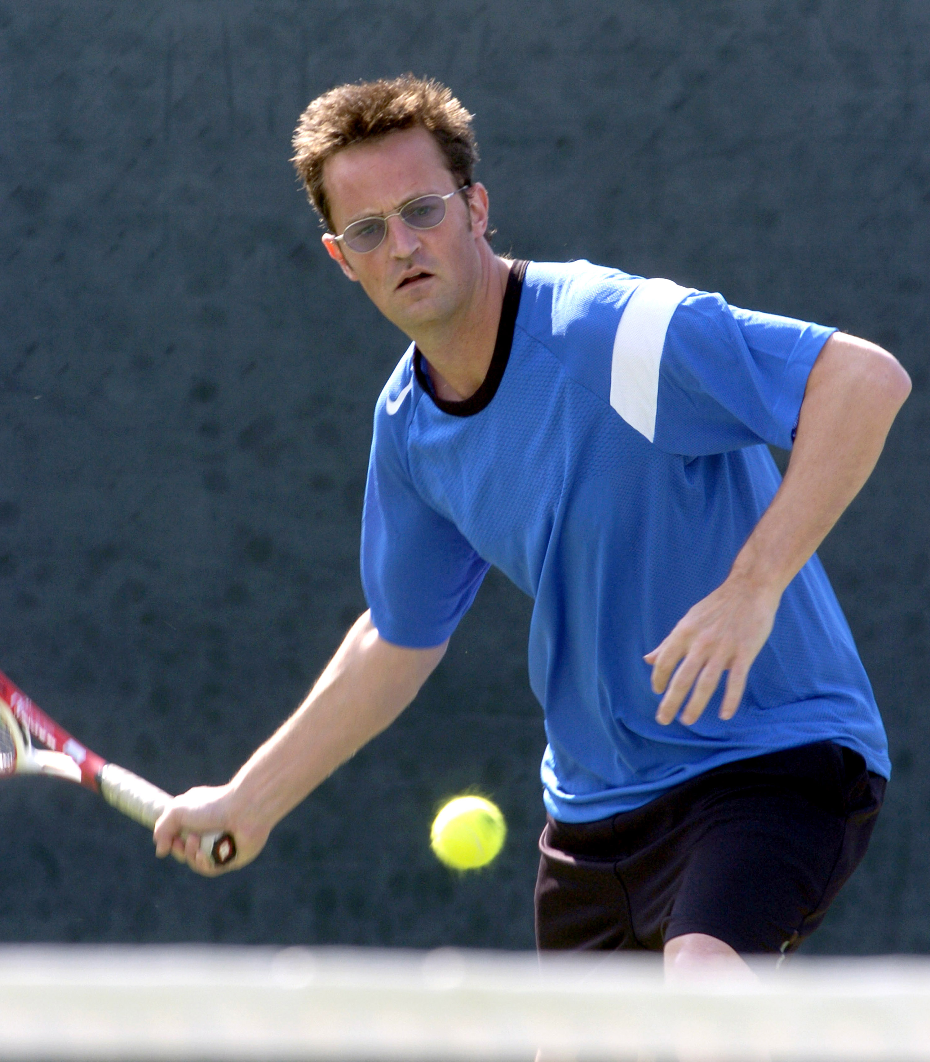 Matthew Perry during The Cystic Fibrosis 19th Annual Celebrity Tennis Tournament To Fund Research Toward A Cure in Manhattan Beach, California on October 24, 2004 | Source: Getty Images