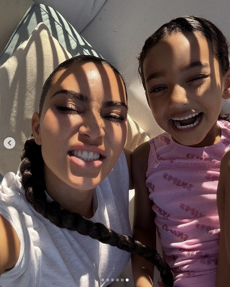 Kim Kardashian clicks a goofy selfie with Chicago West, dated January 15, 2025 | Source: Instagram/kimkardashian