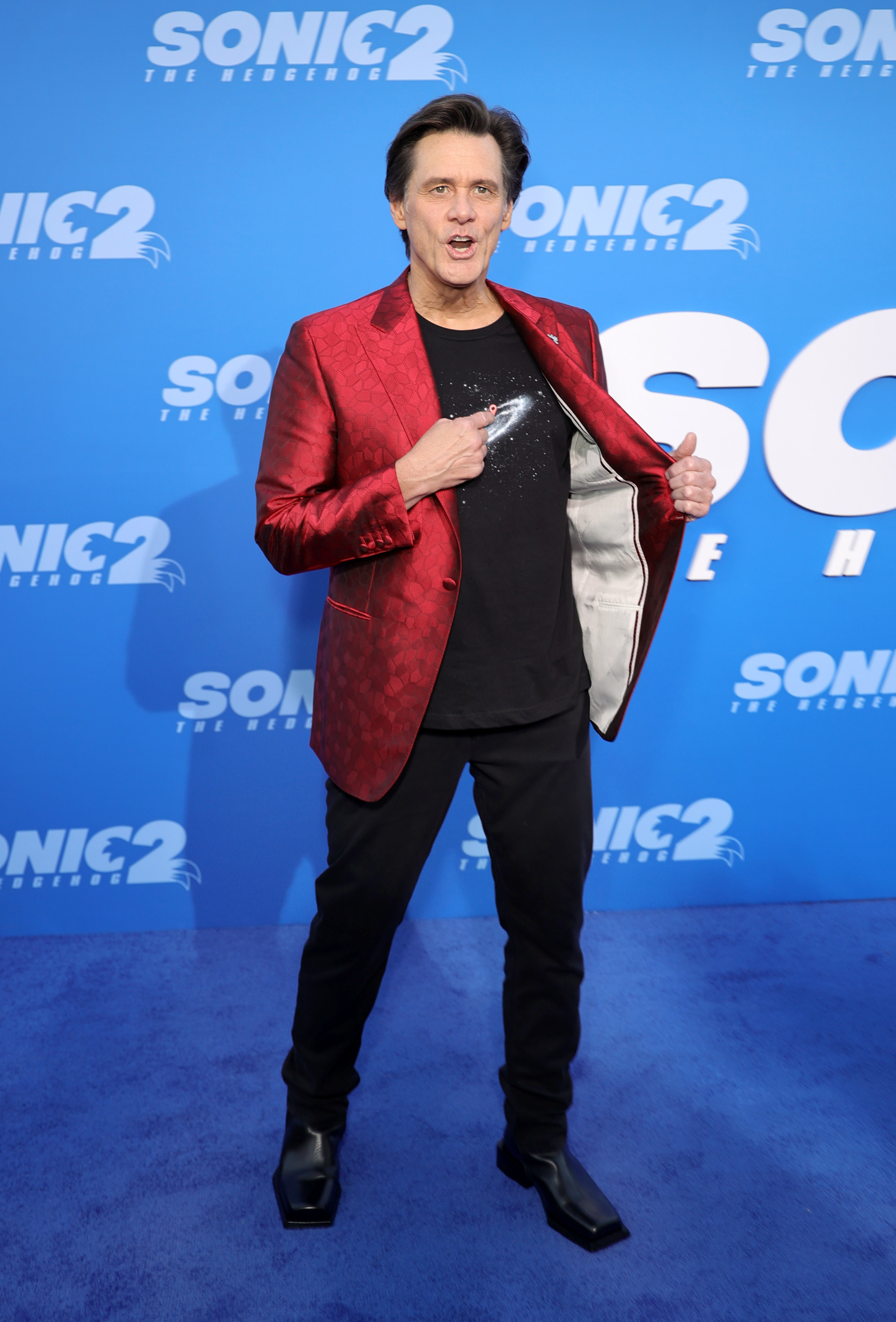 Jim Carrey at the screening premiere of "Sonic the Hedgehog 2" in Los Angeles, California on April 5, 2022 | Source: Getty Images