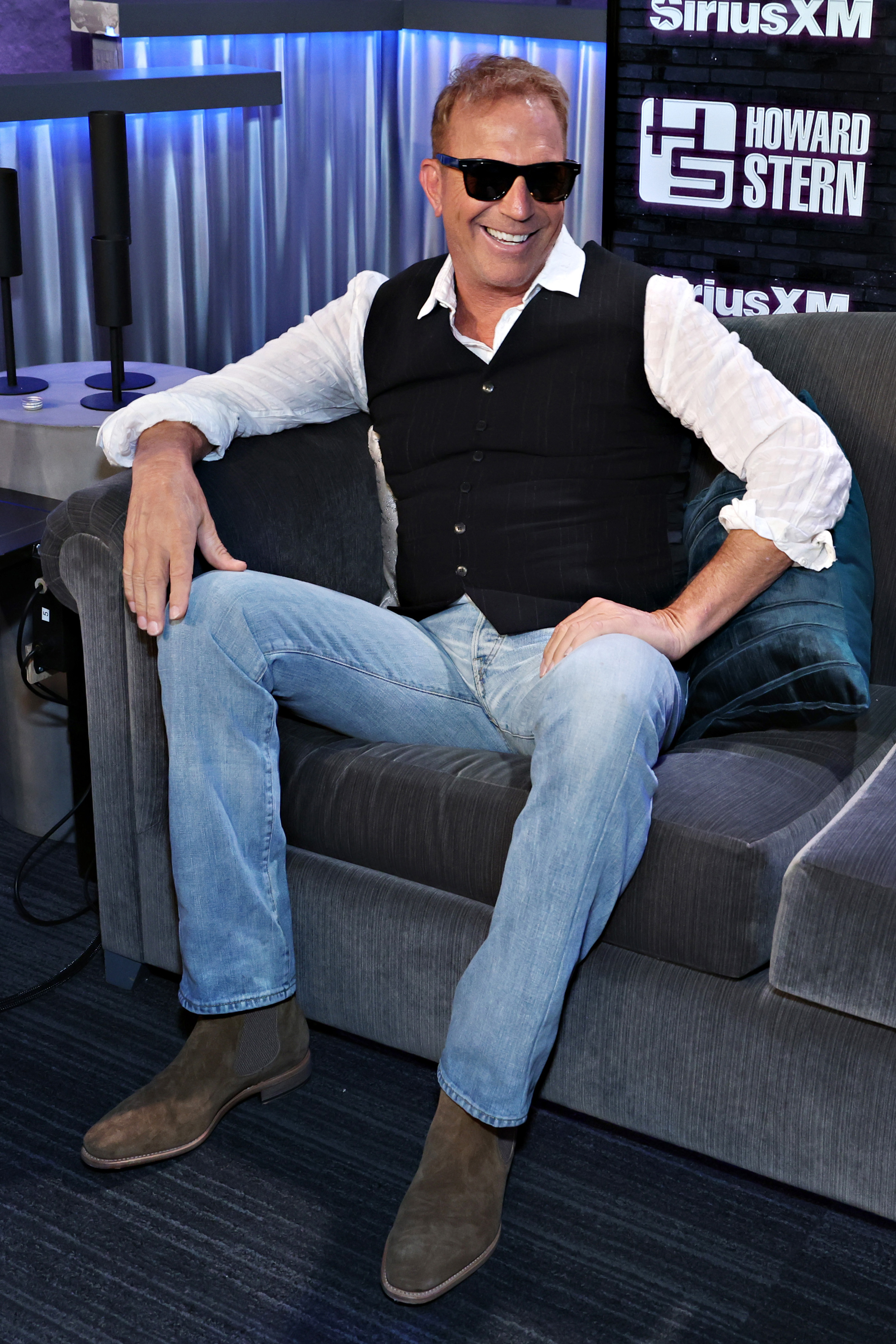 Kevin Costner visits SiriusXM's 'The Howard Stern Show' at SiriusXM Studios in New York City, on June 18, 2024. | Source: Getty Images