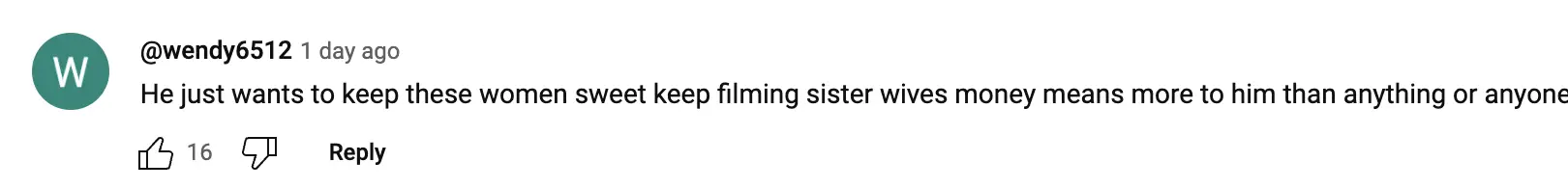 User comment, dated November 2023 | Source: YouTube/UsWeekly
