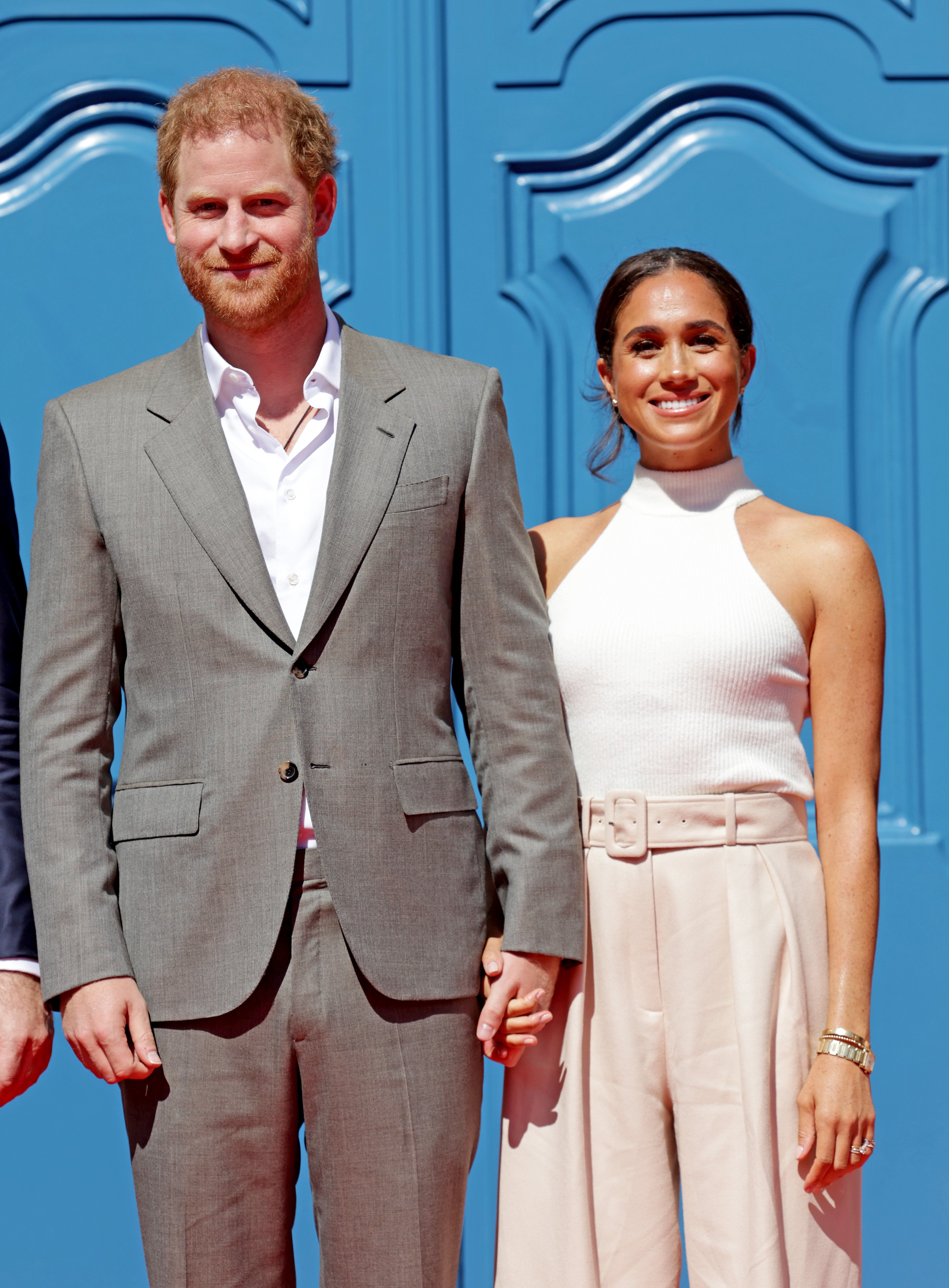 Prince Harry, Duke of Sussex, and Meghan, Duchess of Sussex, arrive at the town hall during the Invictus Games Dusseldorf 2023 - One Year To Go events on September 06, 2022, in Dusseldorf, Germany. | Source: Getty Images