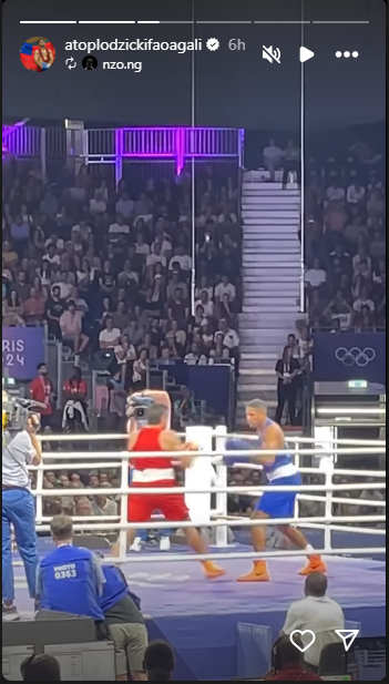 Boxing match between Samoa and Belgium | Source: Instagram/atoplodzickifaoagali