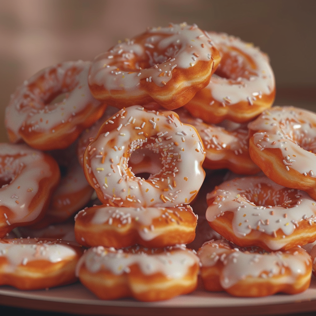 A plate of donuts | Source: Midjourney