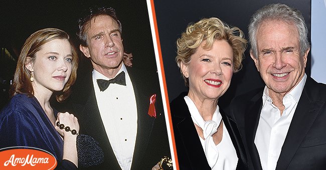 Annette Bening and Warren Beatty in Beverly Hills, Los Angeles, on January 18, 1992 [left] and in Hollywood, California on September 13, 2018 [right] | Source: Getty Images