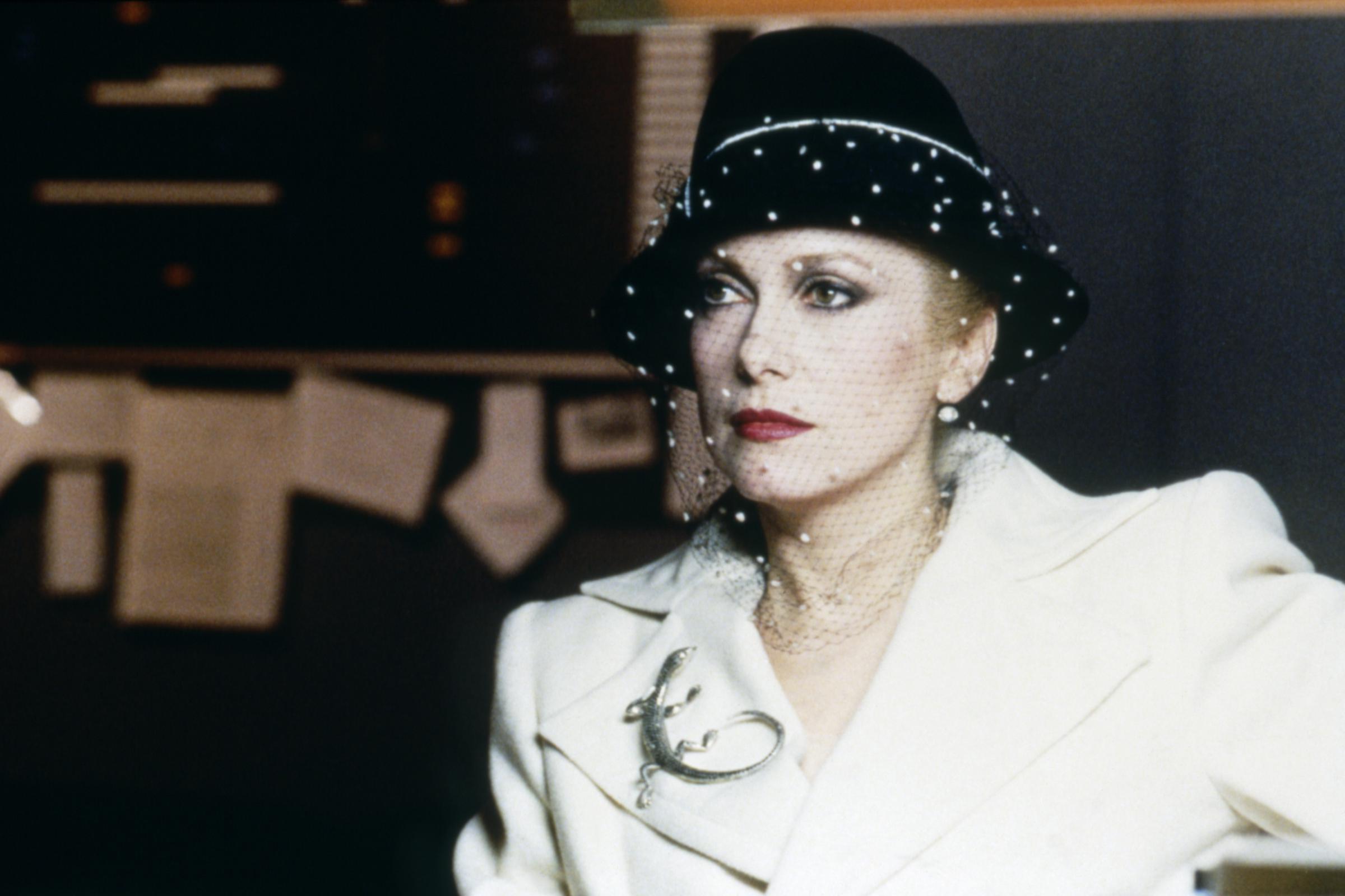 Catherine Deneuve on the set of "The Hunger" in 1983. | Source: Getty Images