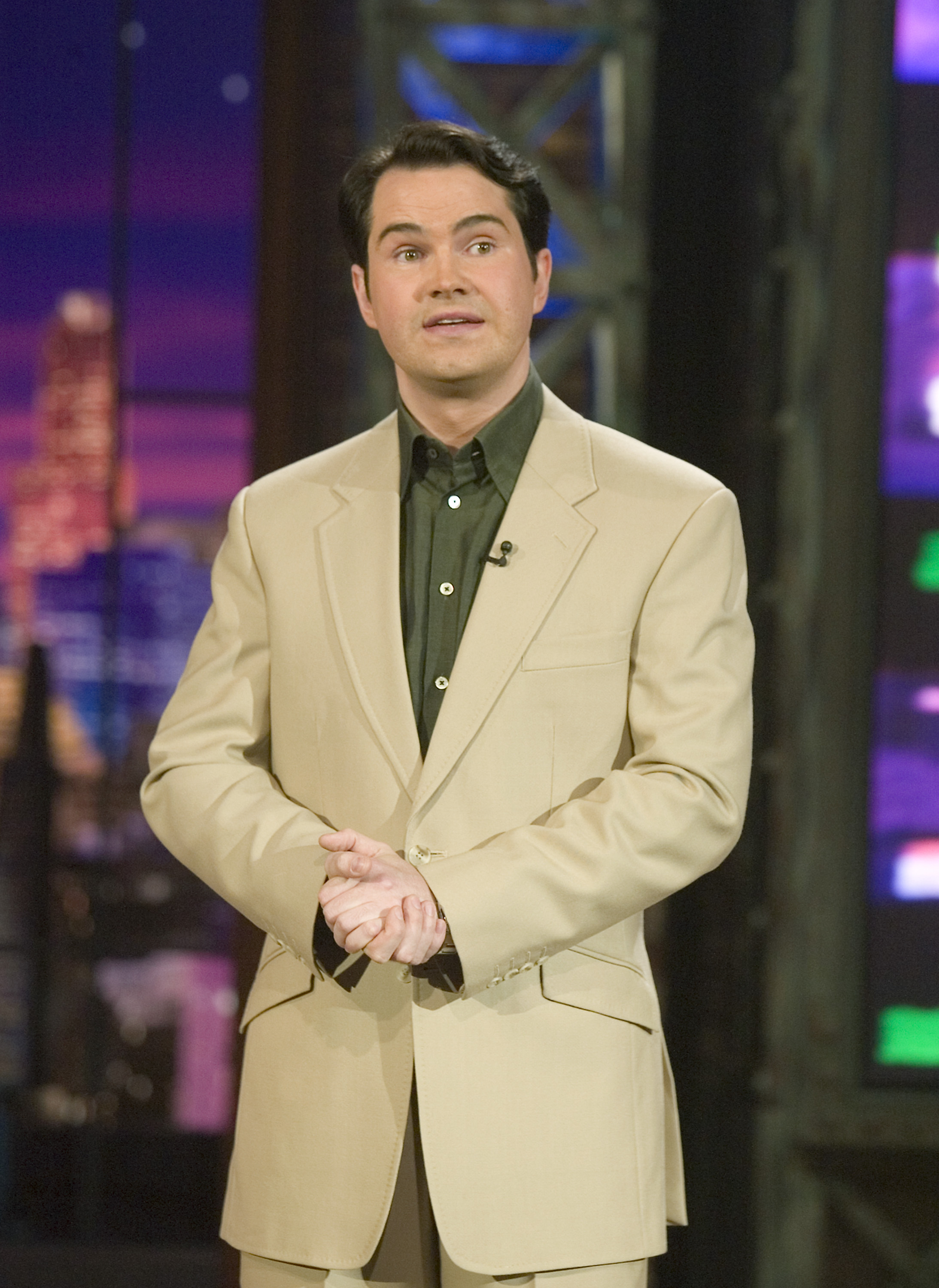 Jimmy Carr performing stand-up on "The Tonight Show With Jay Leno" on 23 June 2003. | Source: Getty Images