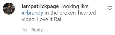 A fan's comment on Brandy's photo of her daughter Sy'Rai. | Photo: Instagram.com/Brandy
