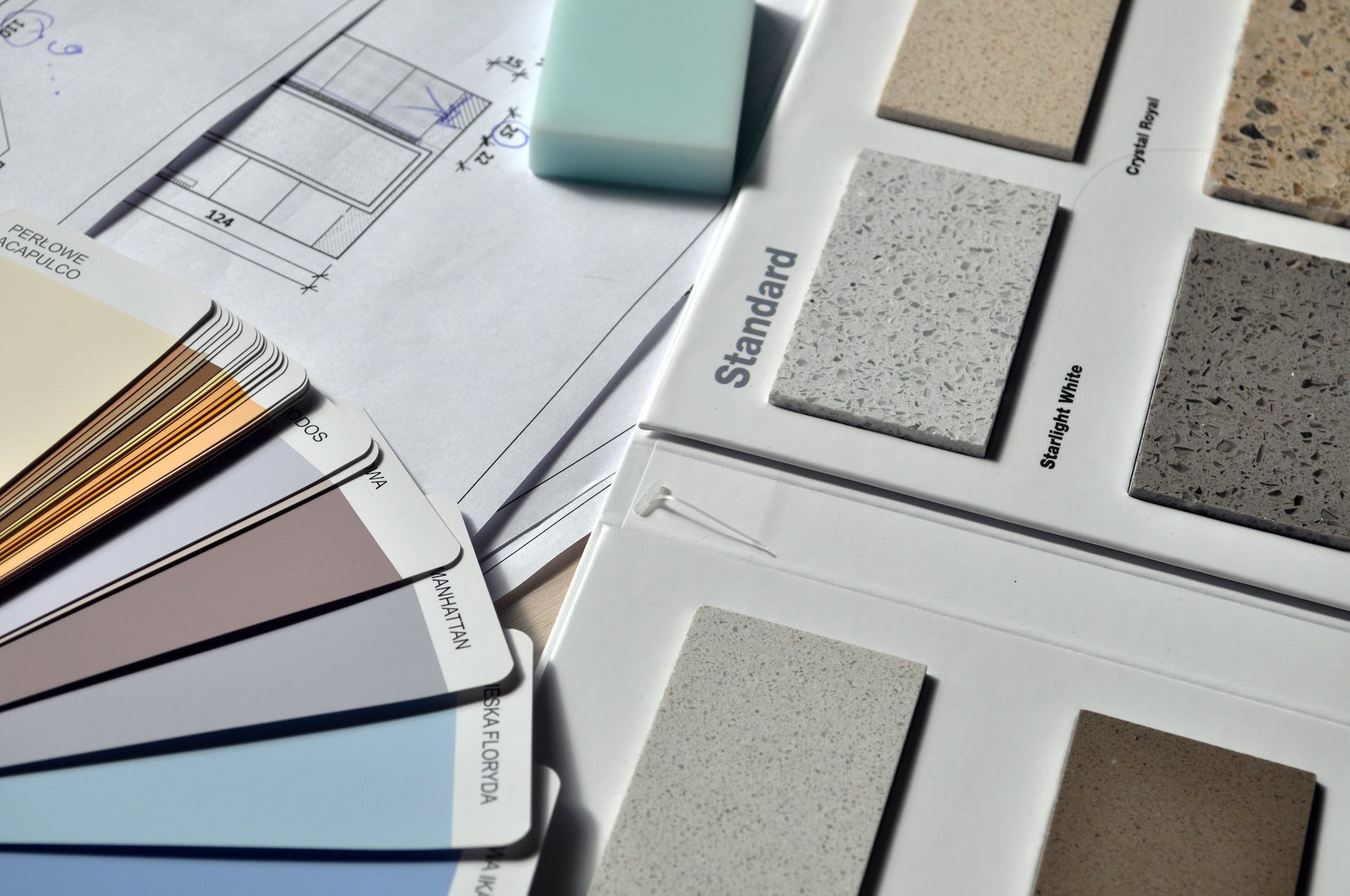 Paint and marble samples | Source: Pexels