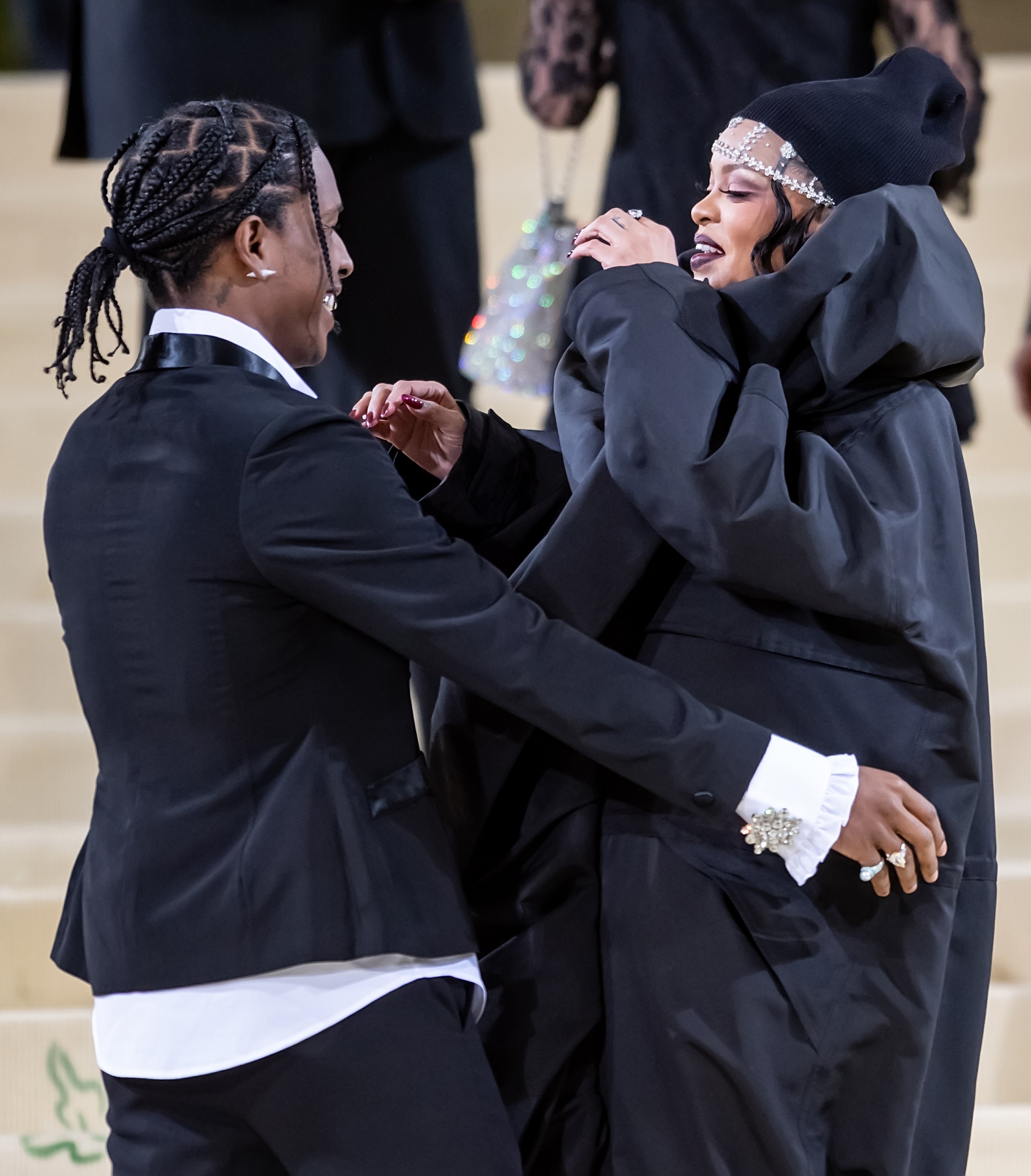A$AP Rocky and Rihanna at The 2021 Met Gala Celebrating In America: A Lexicon Of Fashion on September 13, 2021, in New York City. | Source: Gilbert Carrasquillo/GC Images/Getty Images