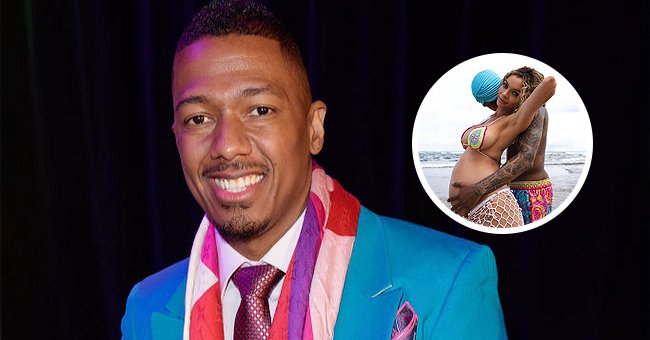 Nick Cannon at NATPE Miami 2020 on January 22, 2020 in Miami Beach, Florida | Photo: Getty Images ; Nick Cannon embracing Alyssa Scott | Photo: instagram.com/nickandreww