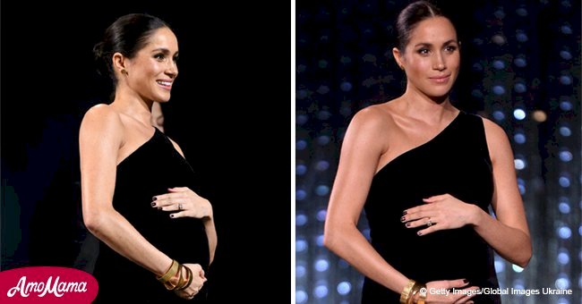 Viewers mocked Meghan Markle for constantly cradling her bump during the last surprise outing