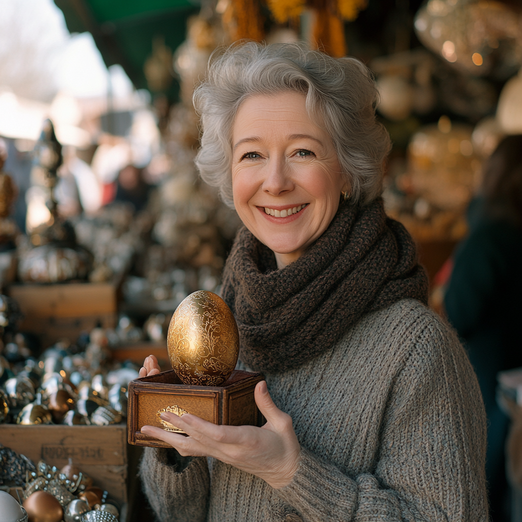 A happy woman walking away with her purchase | Source: Midjourney