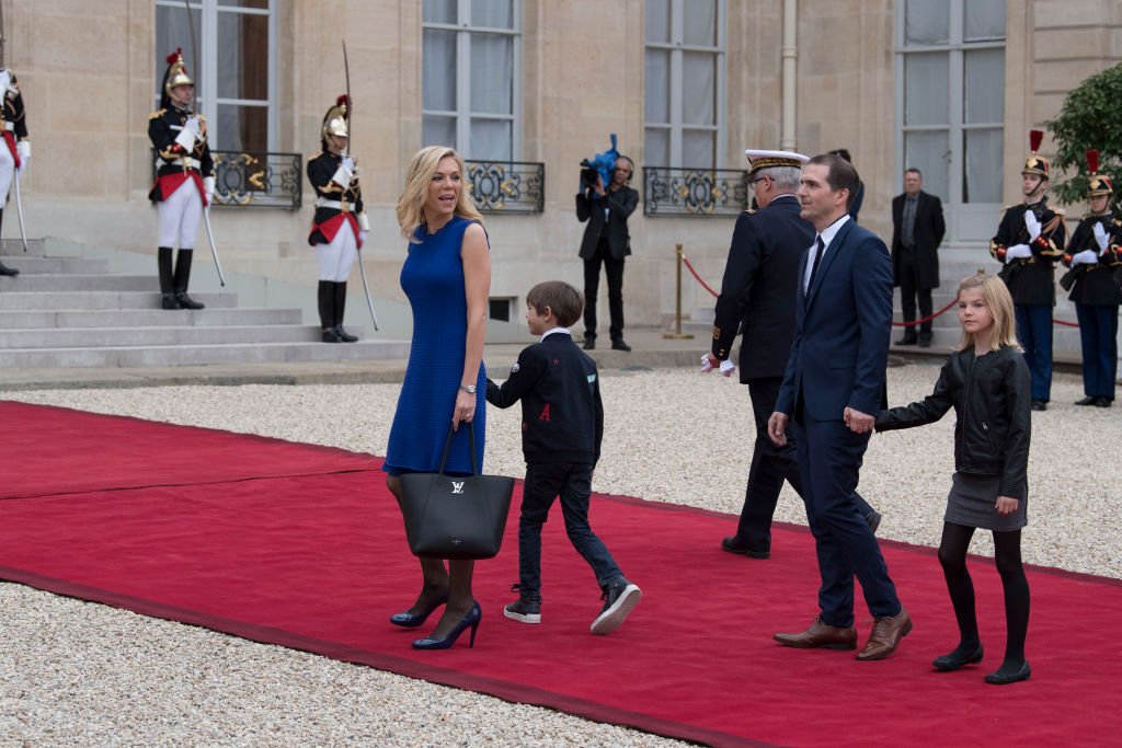 Laurence Auzière, son mari et leurs deux enfants le 14 mai 2017 à l'Élysée. l Source : Getty Images