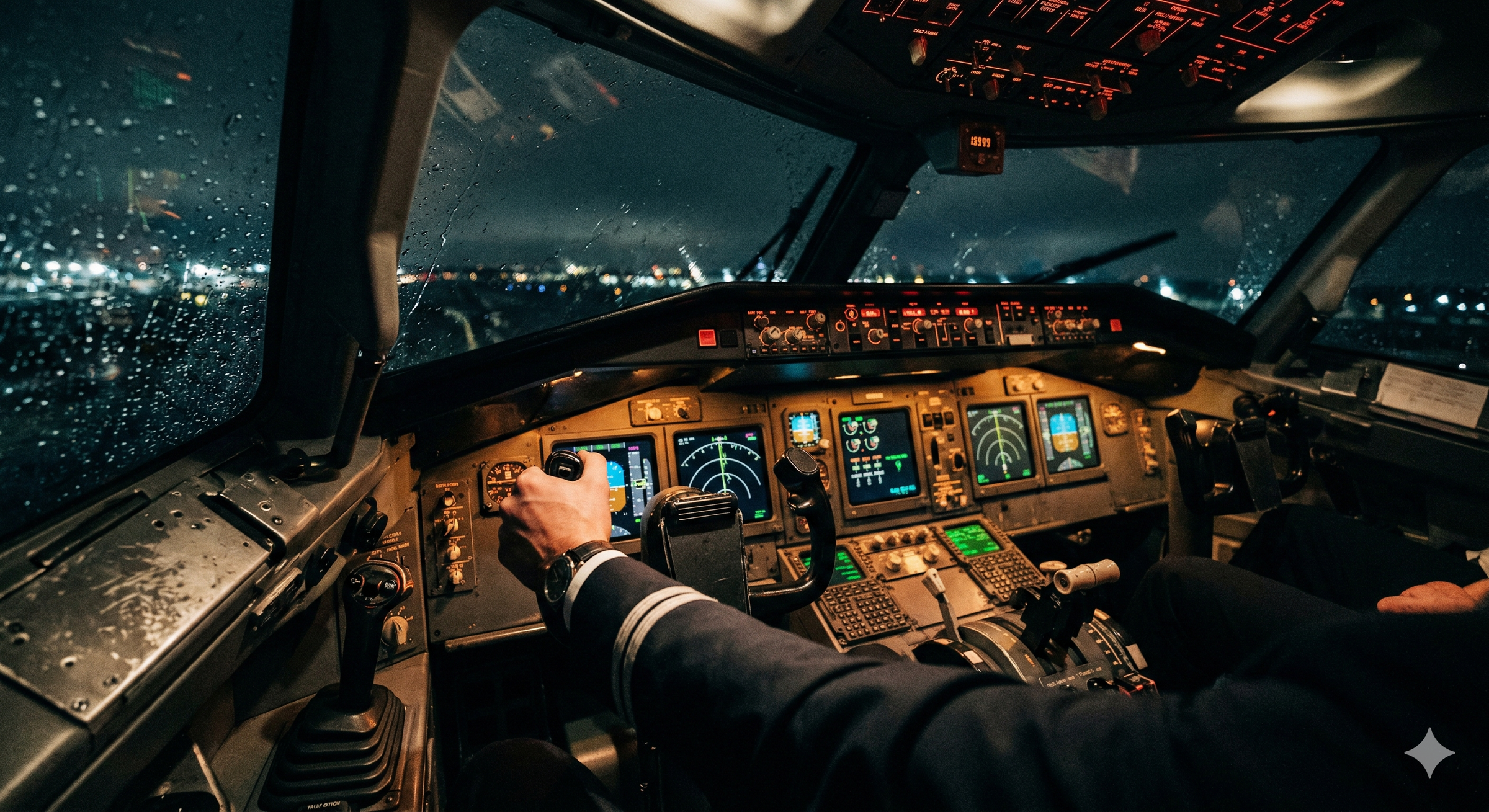 A digital recreation of the tense moments after touchdown, just as the Captain took "positive control" of the aircraft | Source: Gemini AI