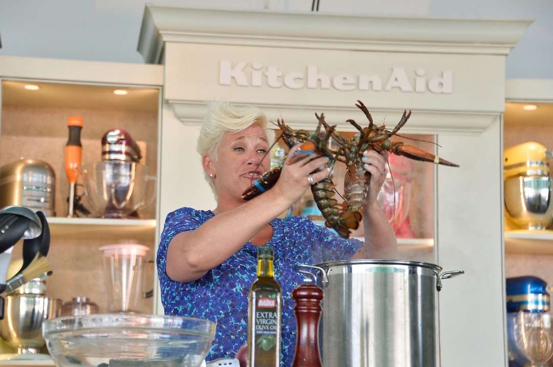Chef Anne Burrell at KitchenAid® Culinary Demonstrations during the Food Network South Beach Wine & Food Festival at Grand Tasting Village on February 23, 2014 in Miami Beach, Florida. | Source: Getty Images