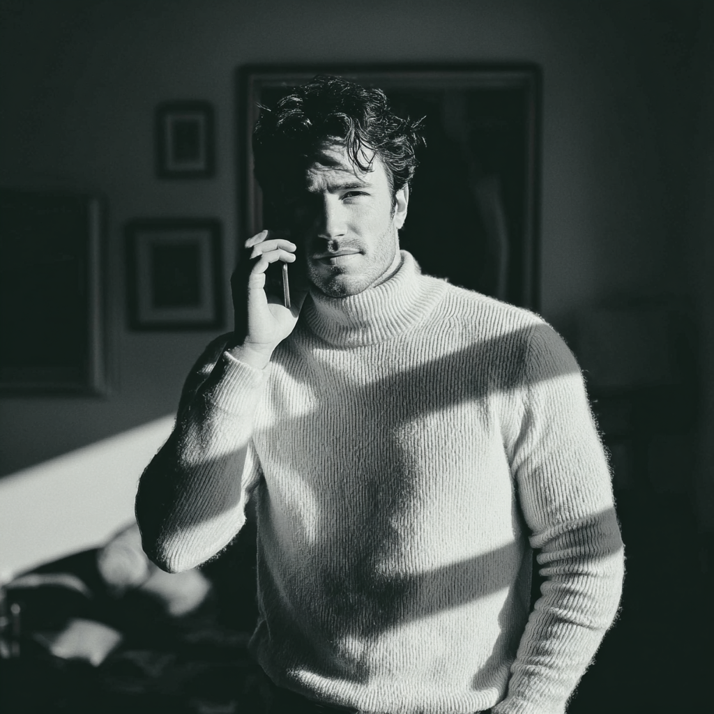 A man talking on a phone | Source: Midjourney