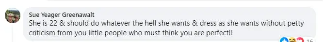 Fan comment, dated September 2023 | Source: Facebook/DailyMail