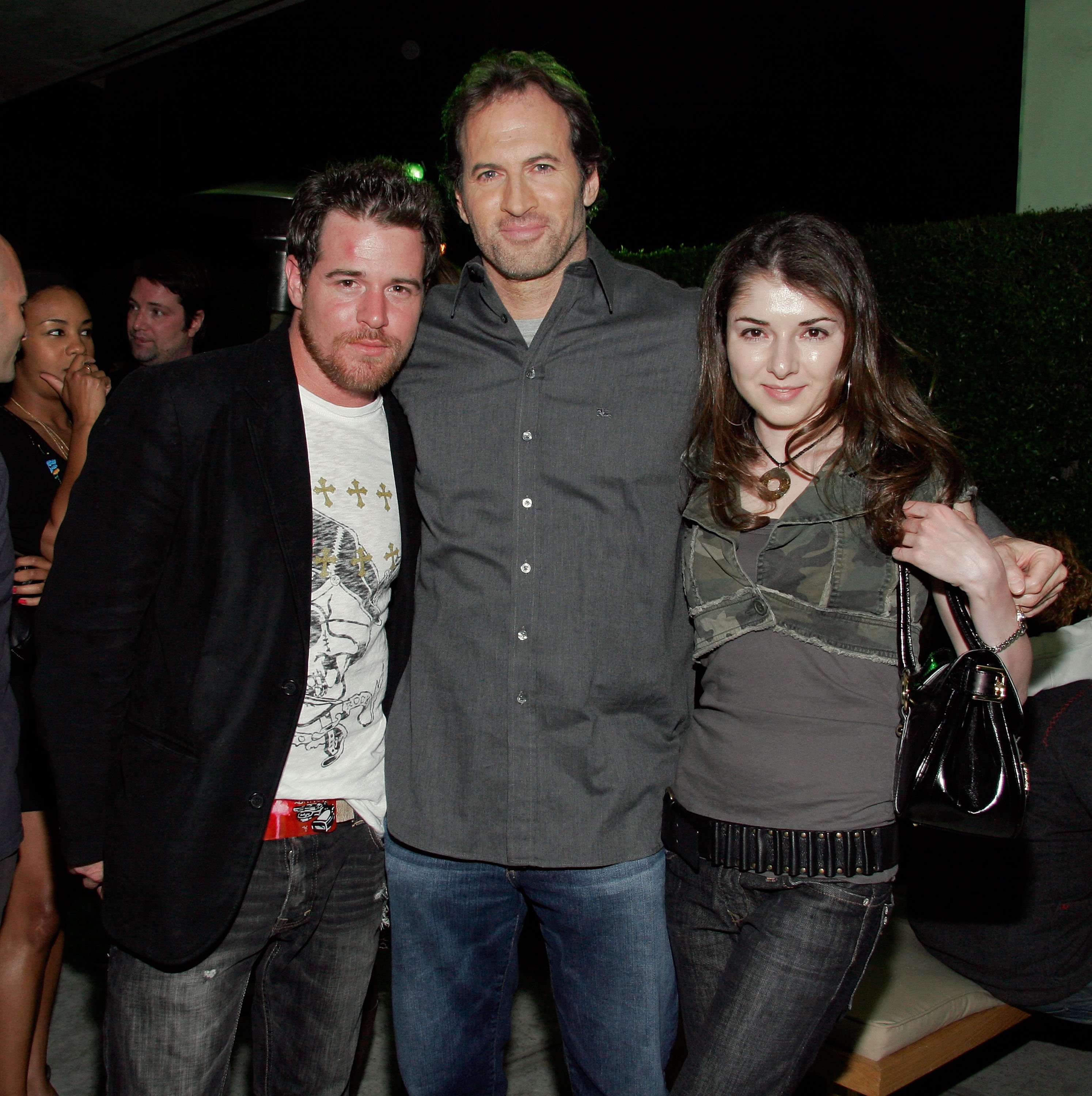 Actors Derek Phillips, Scott Patterson, and Kristine Saryan at the Sundance Channel's launch of Robert Redford's "The Green" at the former La Brea Chrysler Jeep showroom on April 9, 2007, in Los Angeles, California. | Source: Getty Images