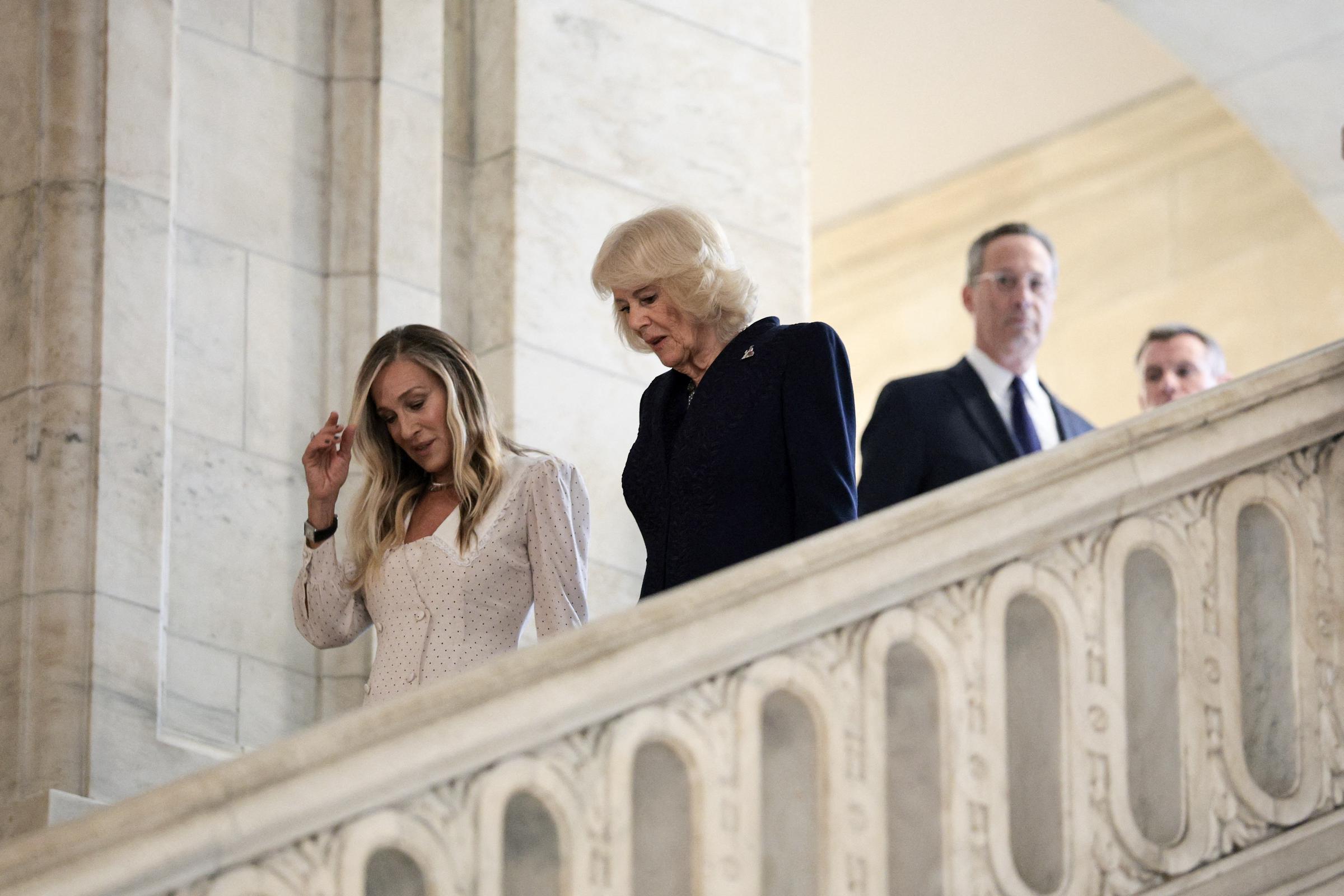 arah Jessica Parker and Queen Camilla visit the New York Public Library for a literacy event on 29 April 2026 in New York City. | Source: Getty Images