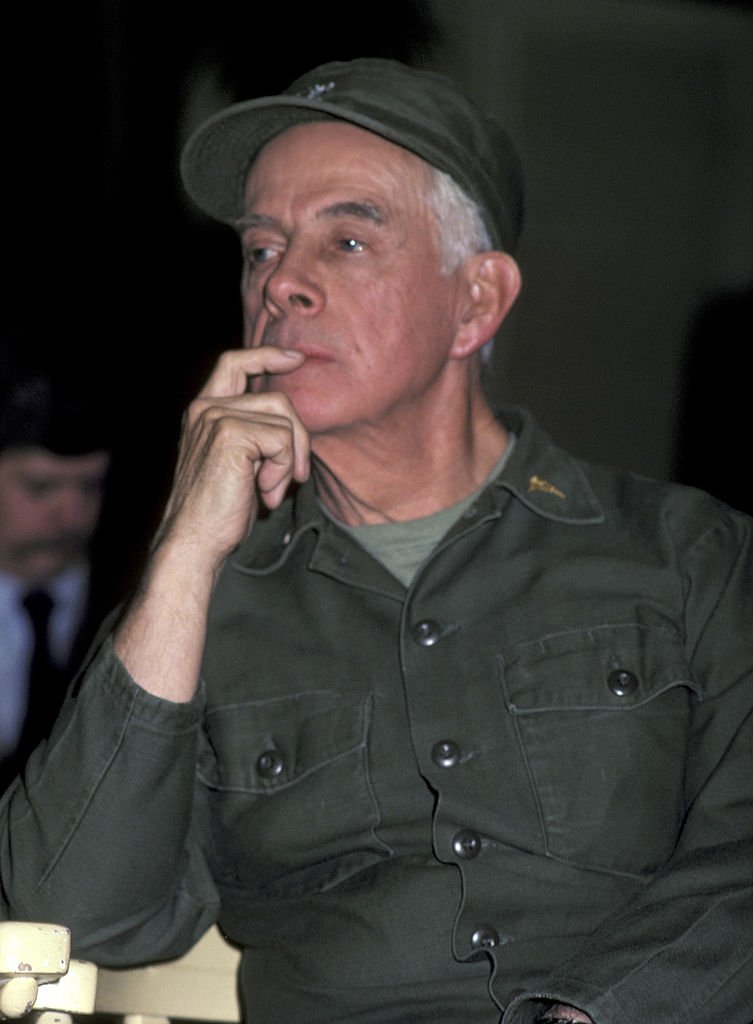 Harry Morgan during Press Conference for the Final Taping of "M*A*S*H*" on January 14, 1983 in Los Angeles, California, United States. | Source: Getty Images